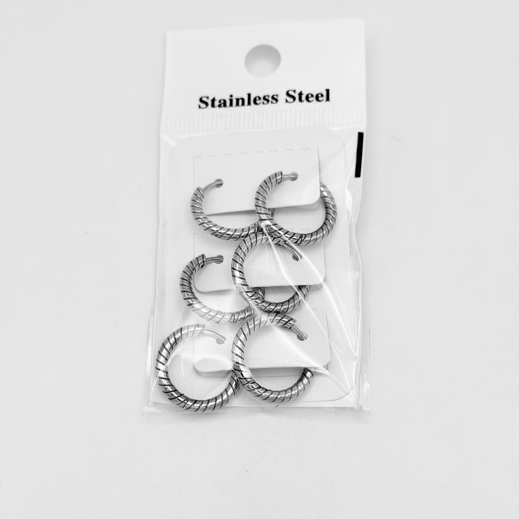 Huggie Earrings - Stainless Steel - HES-1222