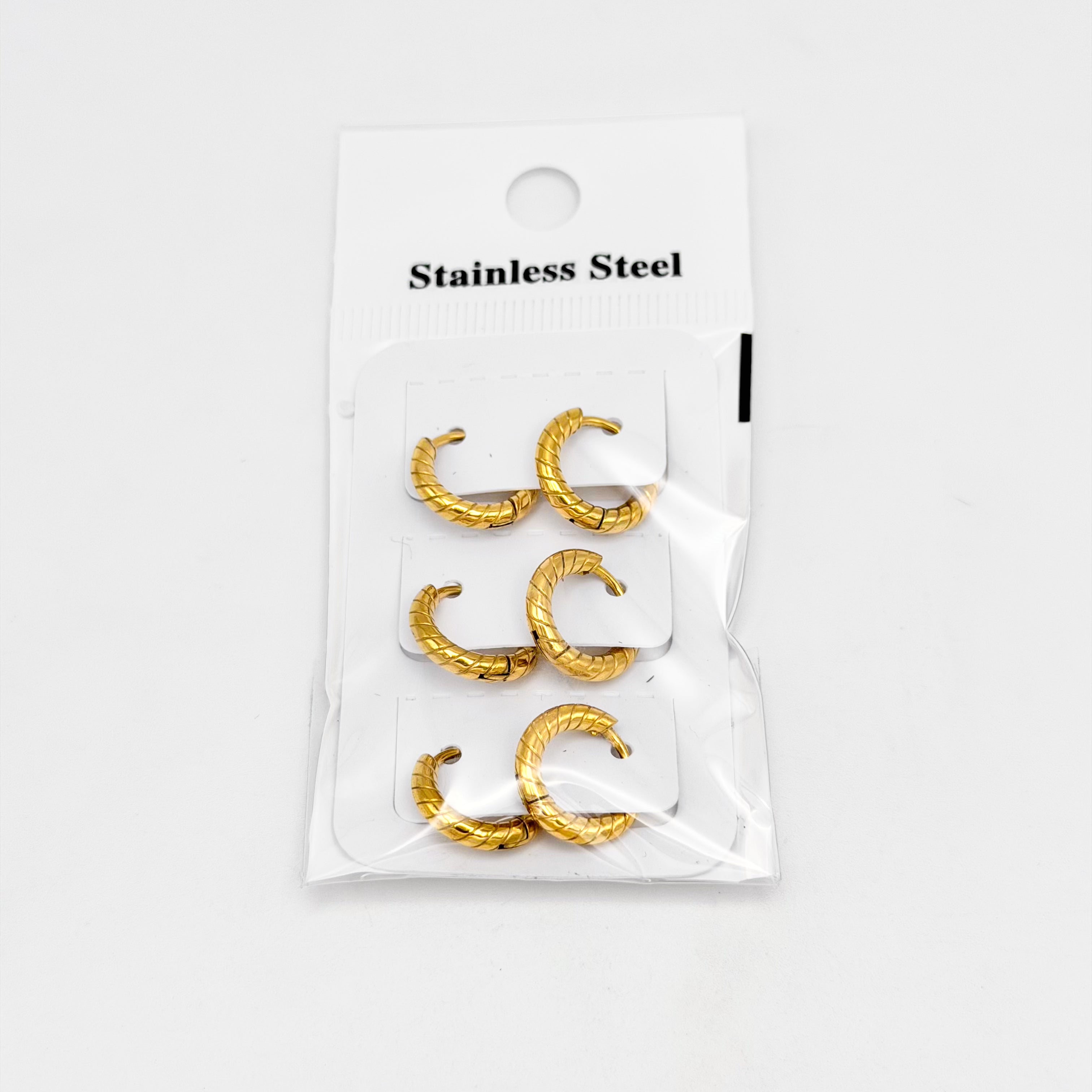 Huggie Earrings - Stainless Steel - HES-1222