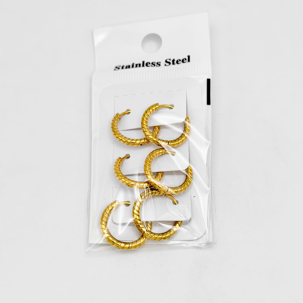 Huggie Earrings - Stainless Steel - HES-1222