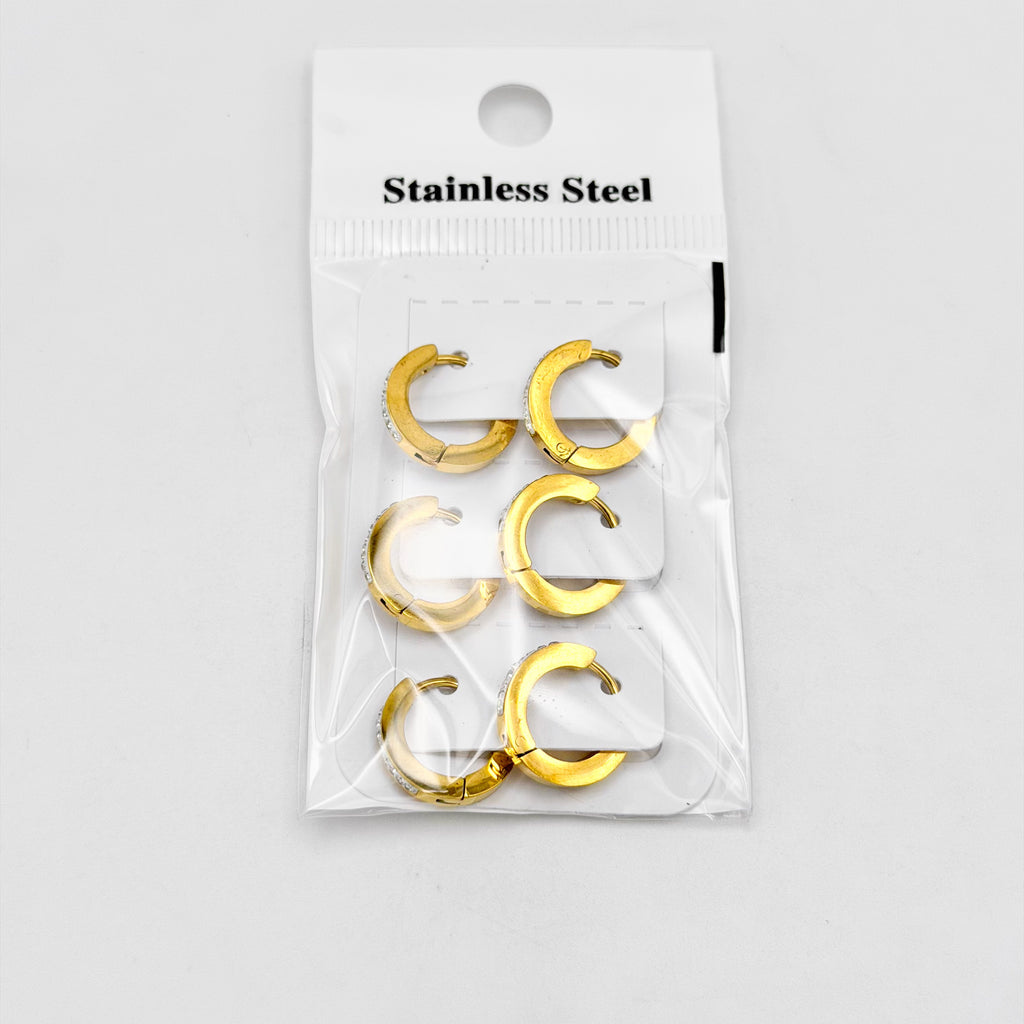 Huggie Earrings - Stainless Steel - HES-1223