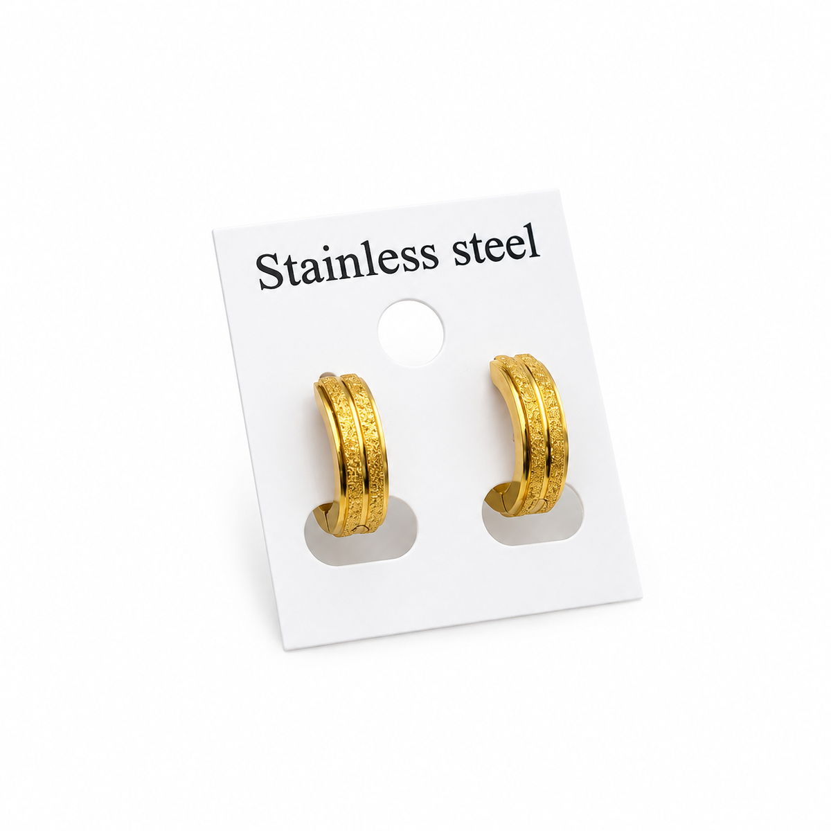 Huggie Earrings - Stainless Steel - HES-1227