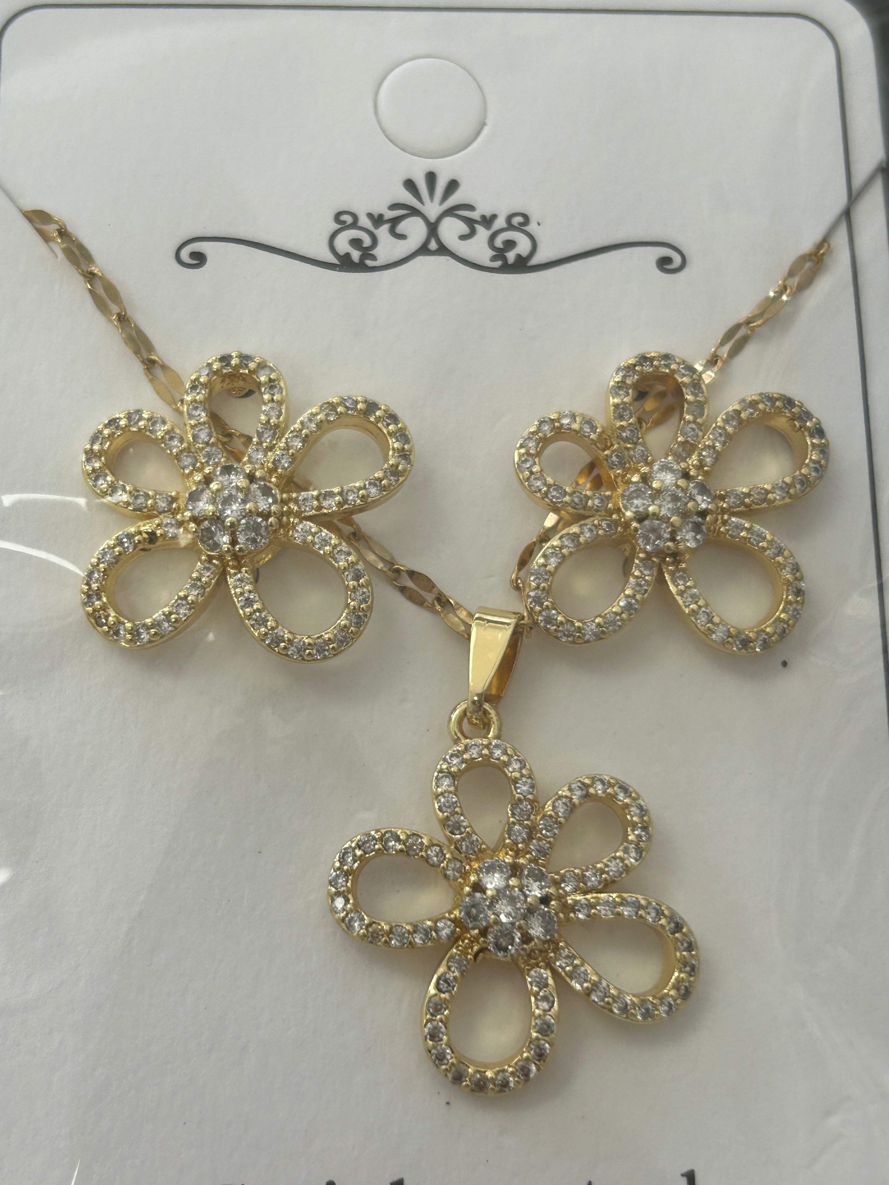 Set - Necklace and Earring - Gold Plated - SNEG-1027