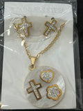 Set - Necklace and Earring - Gold Plated - SNEG-1052