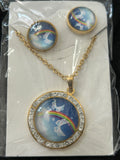 Set - Necklace and Earring - Gold Plated - SNEG-1058