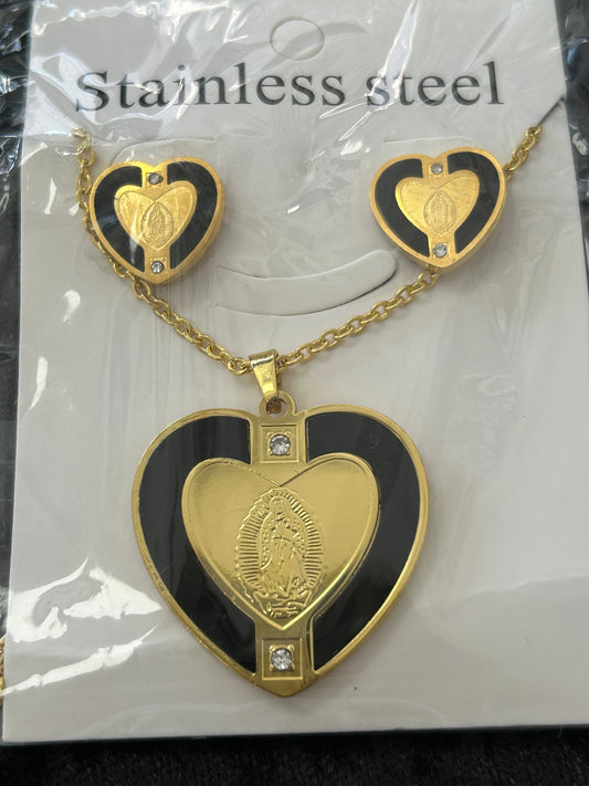 Set - Necklace and Earring - Gold Plated - SNEG-1059