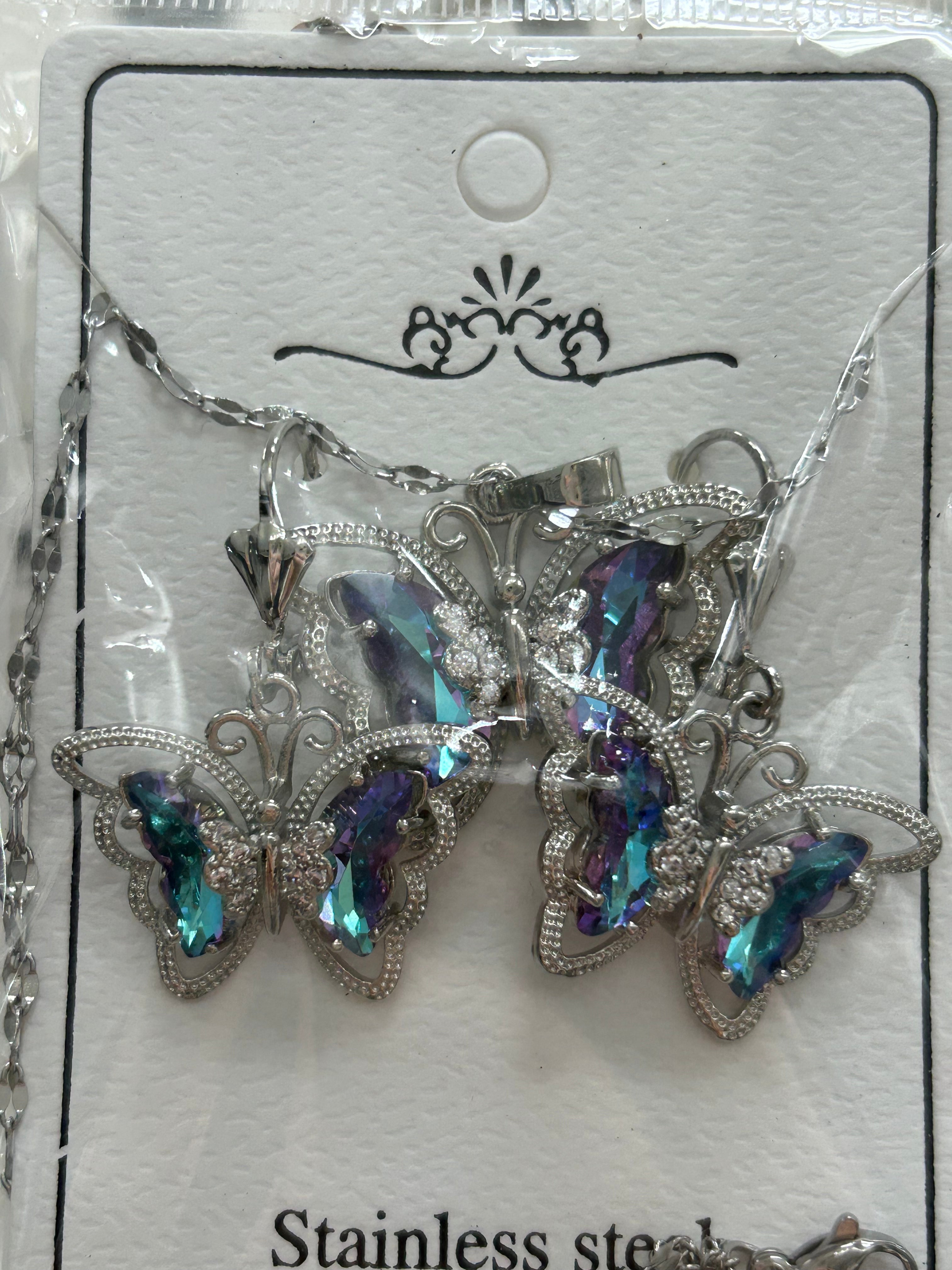 Set - Necklace and Earring - Gold Plated - SNEG-1041