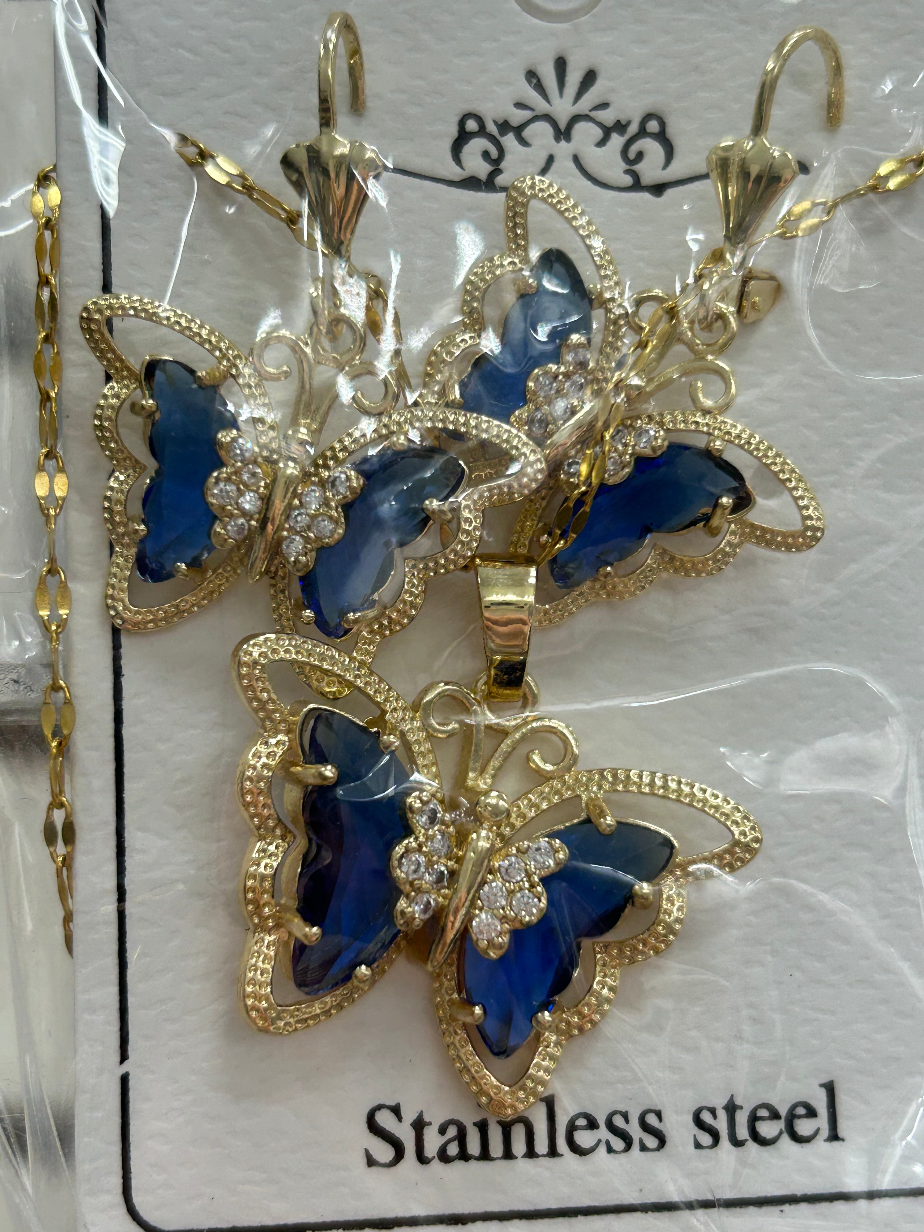 Set - Necklace and Earring - Gold Plated - SNEG-1042