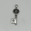 Key with San Benito Pendant - Stainless Steel - PDS-1116