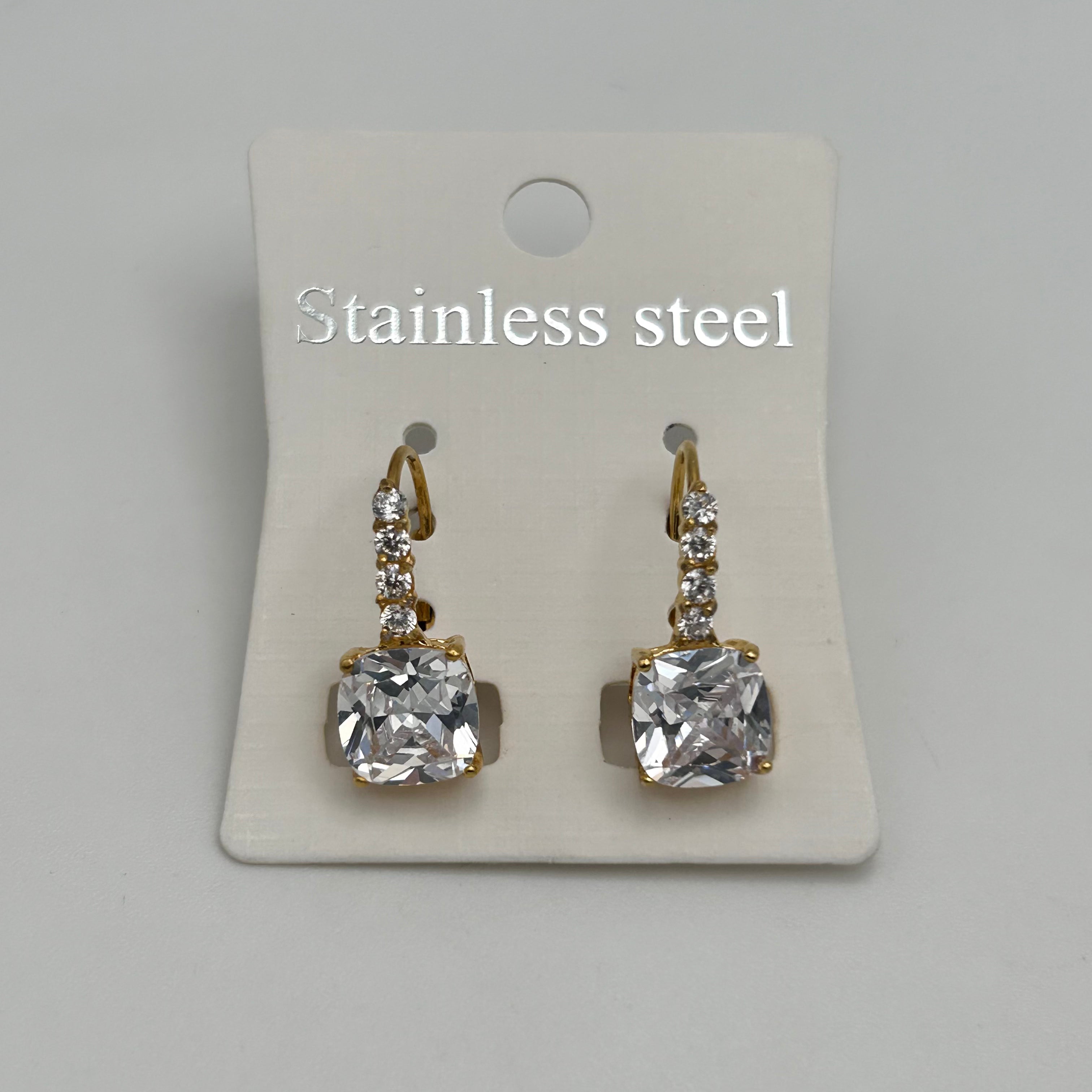 Leverback Earrings - Stainless Steel - LES-1002