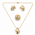 Set - Necklace & Earring & Ring - Stainless Steel - NER-1001