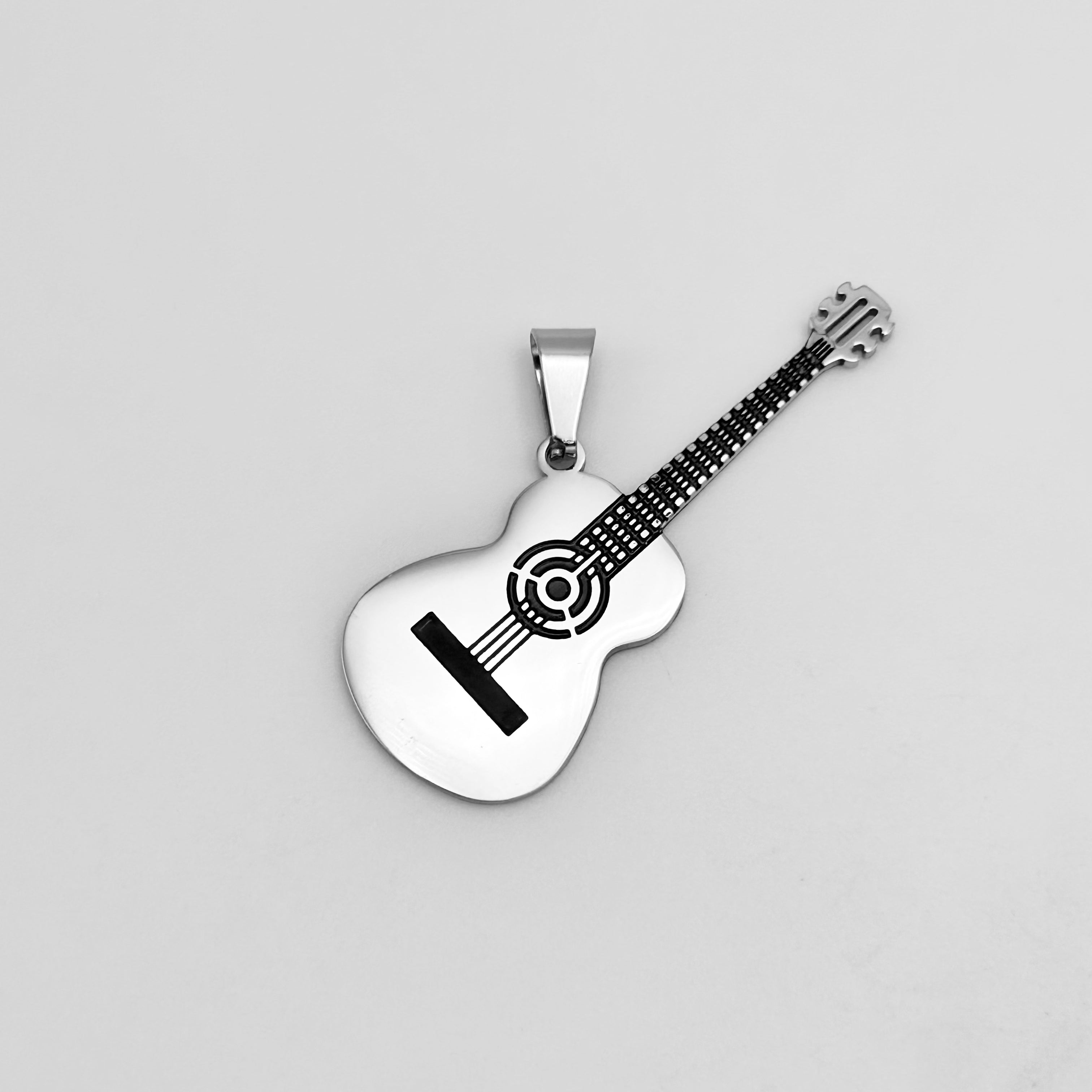 Guitar Pendant - Stainless Steel - PDS-1148