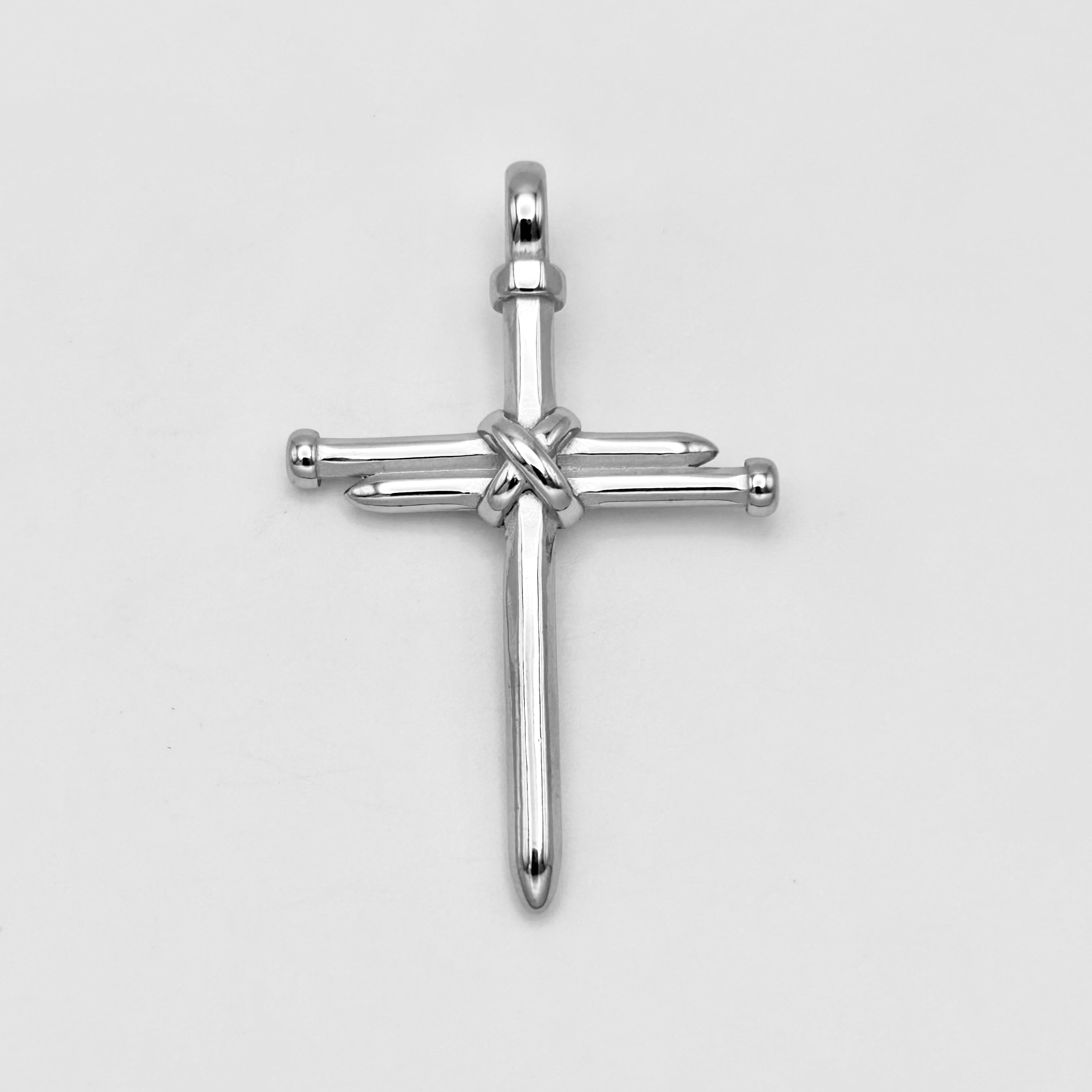 Nail Cross Pendant - Stainless Steel - PDS-1227
