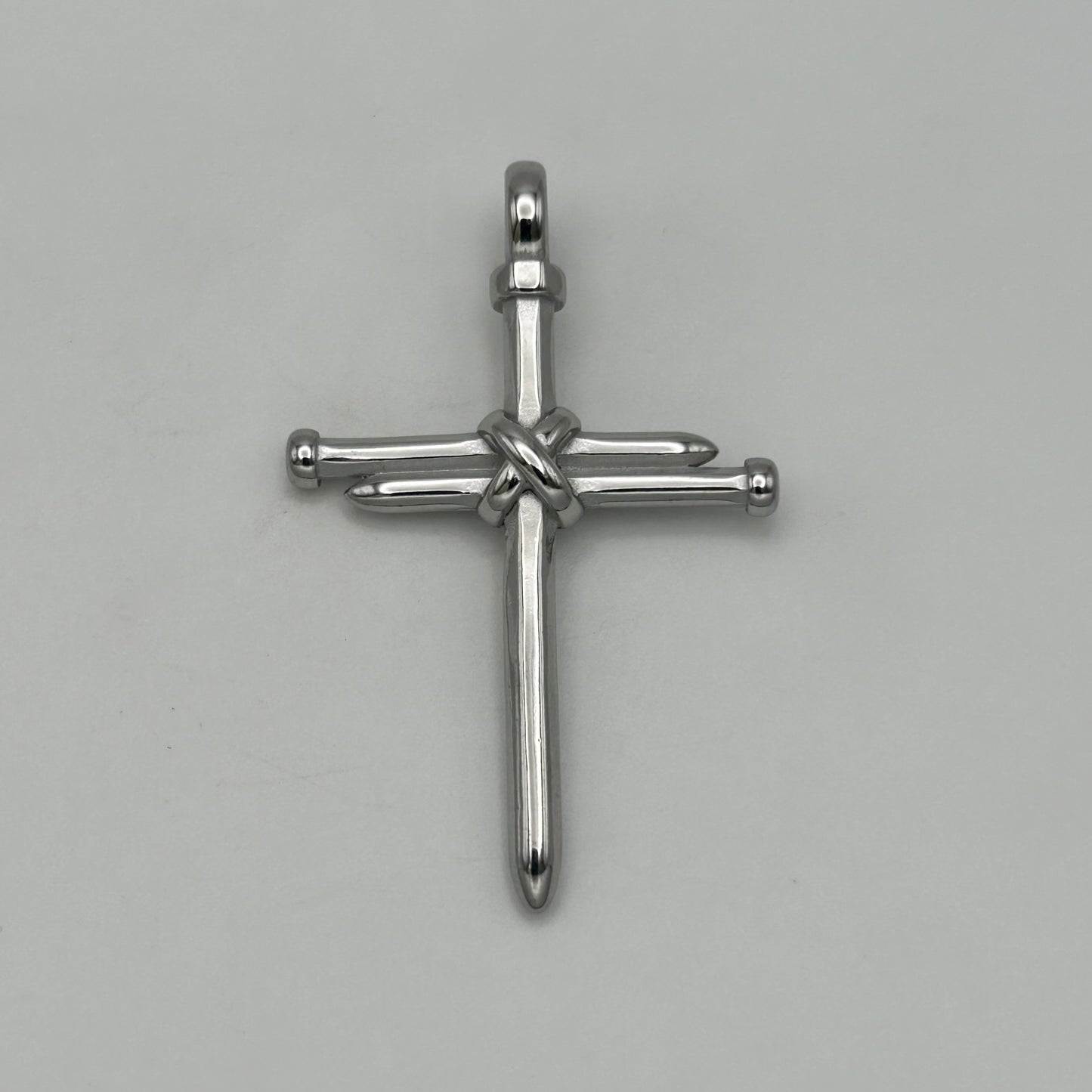 Nail Cross Pendant - Stainless Steel - PDS-1227