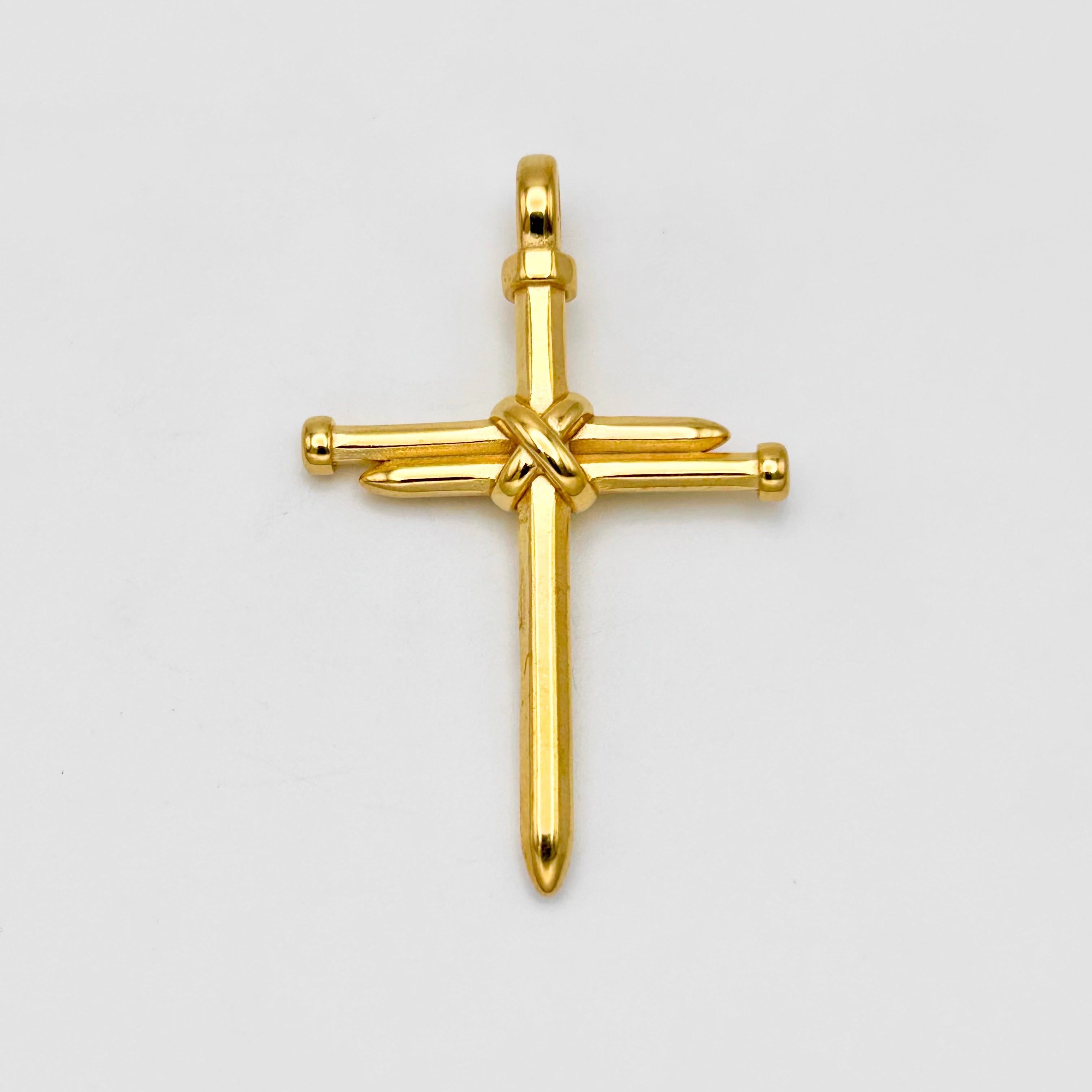 Nail Cross Pendant - Stainless Steel - PDS-1228