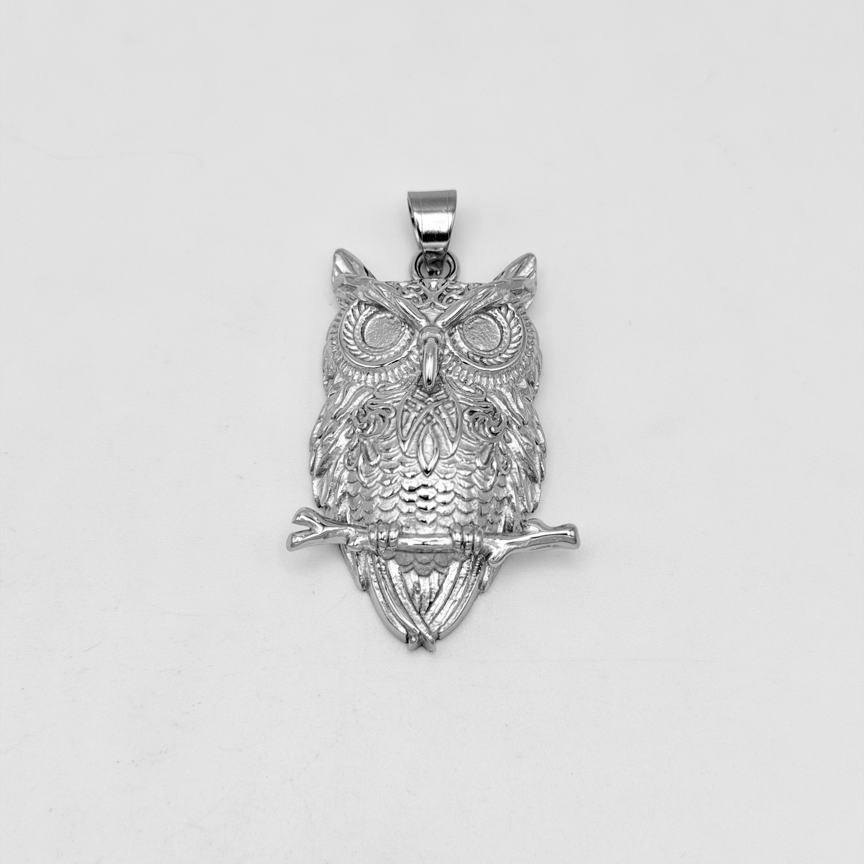 Owl Pendant - Stainless Steel - PDS-1232