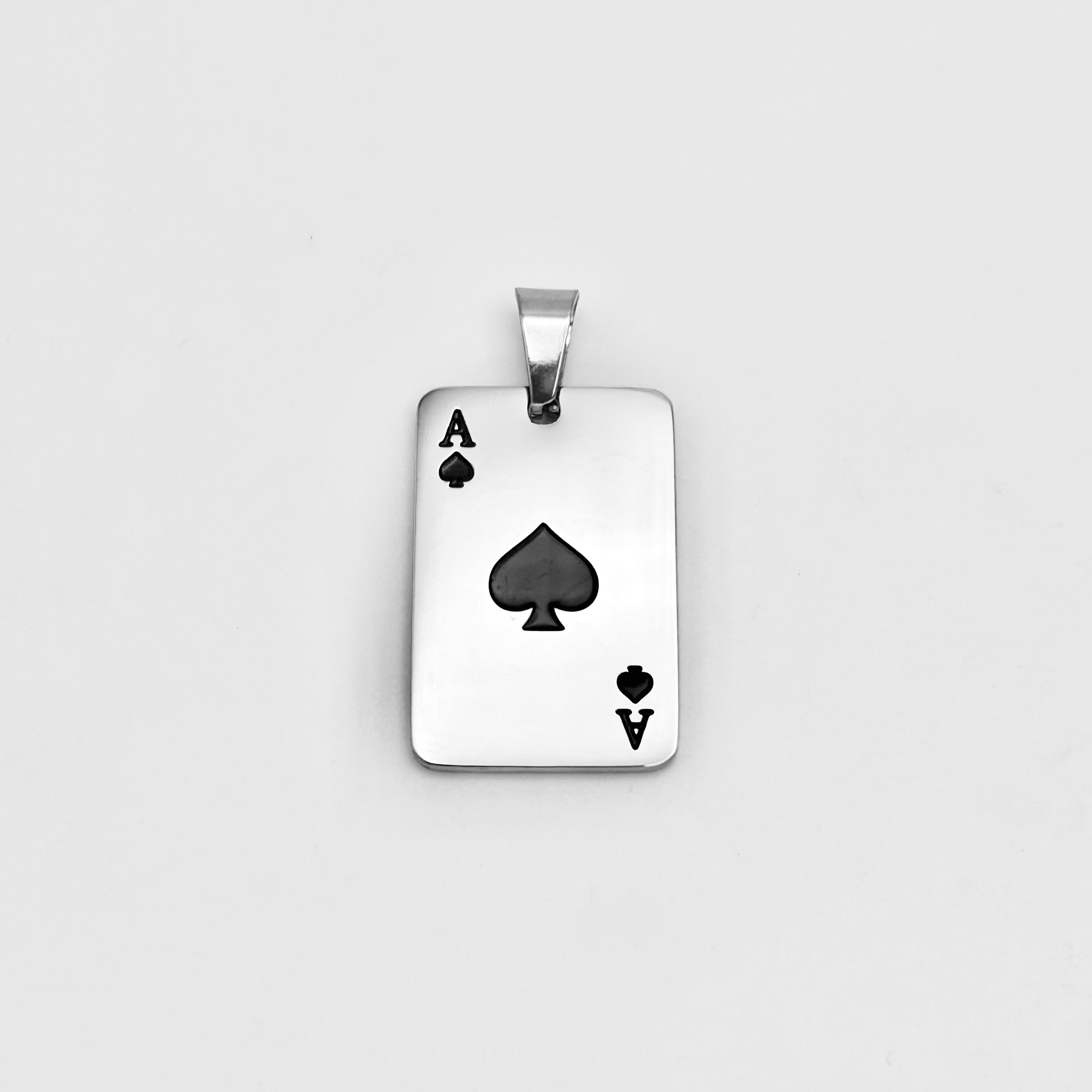 Ace of Spades Pendant - Stainless Steel - PDS-1748