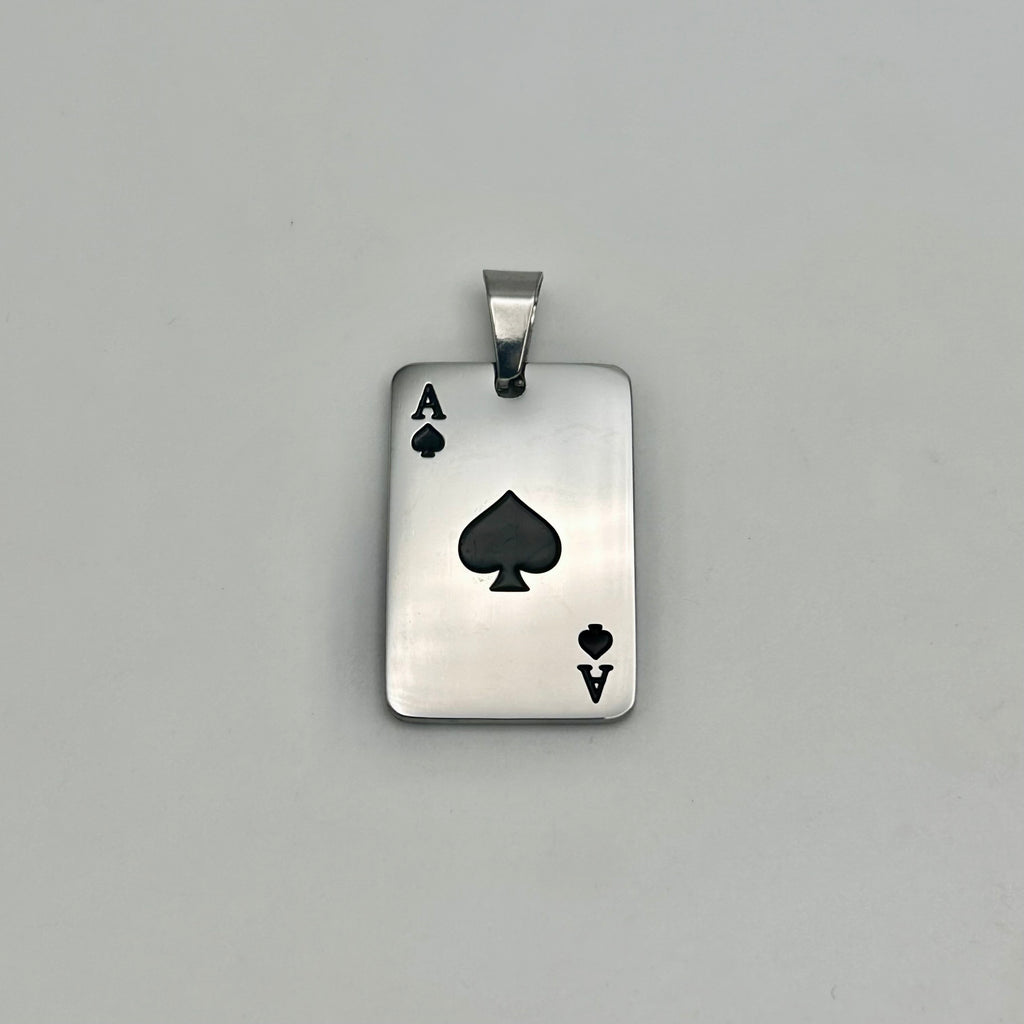 Ace of Spades Pendant - Stainless Steel - PDS-1748