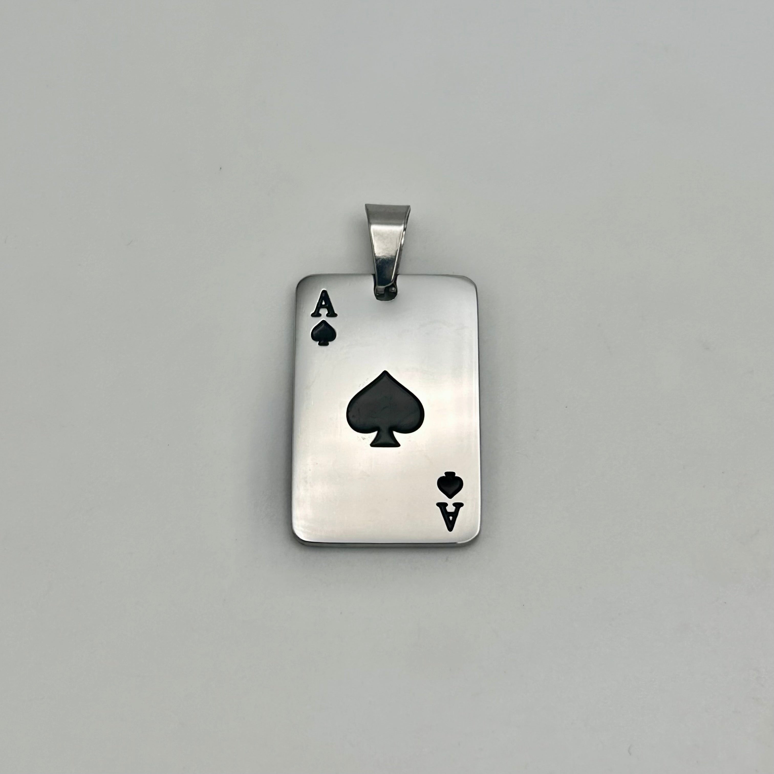 Ace of Spades Pendant - Stainless Steel - PDS-1748