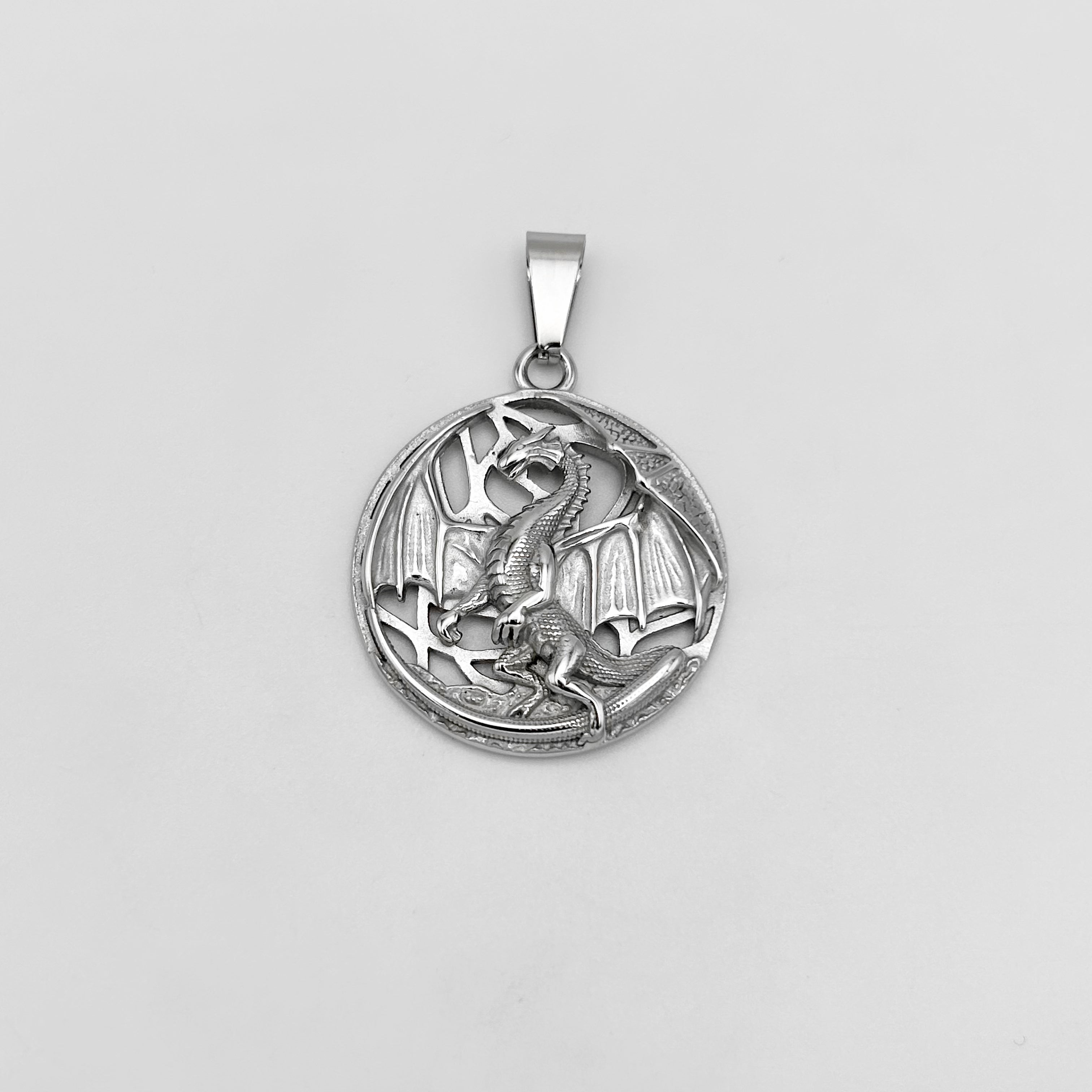 Dragon Seal Pendant - Stainless Steel - PDS-1808