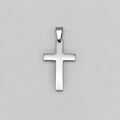 PDS-3440 - Plain Cross Pendant - Stainless Steel