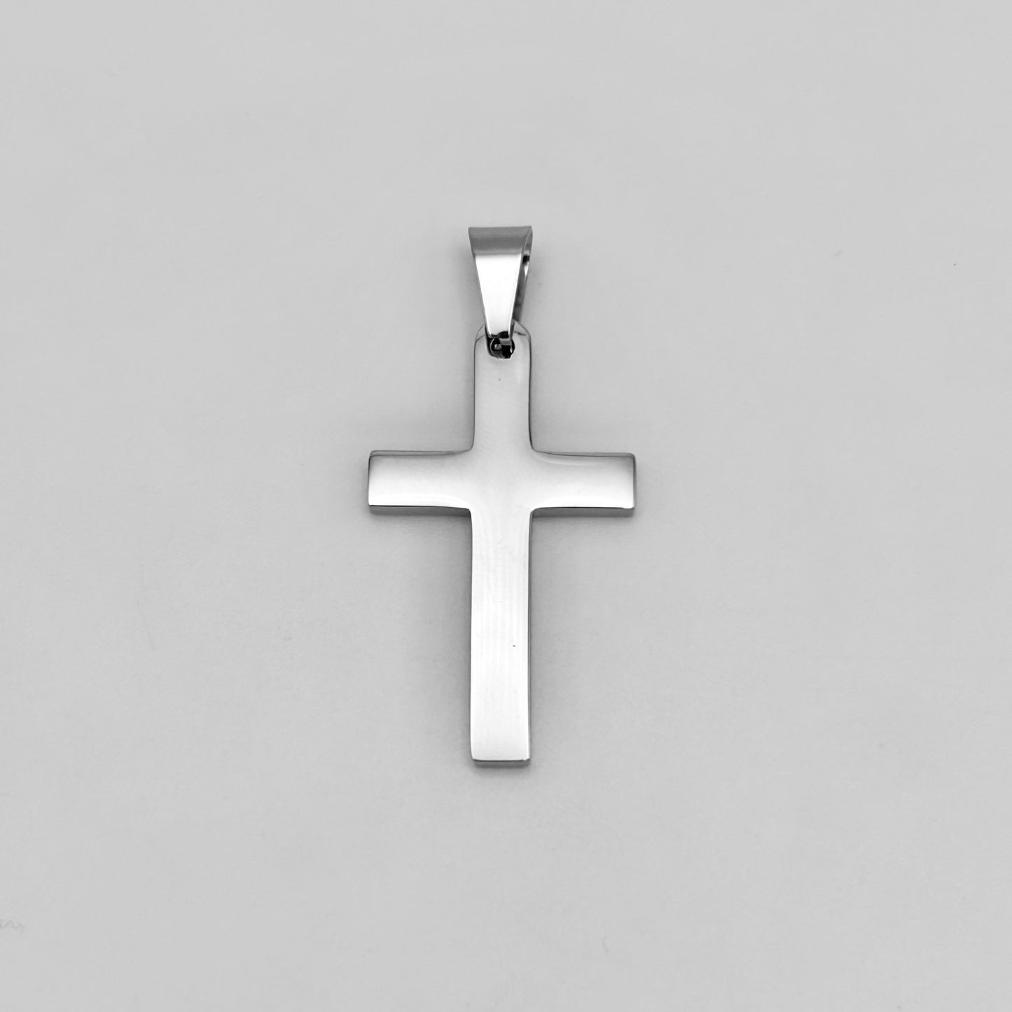 PDS-3440 - Plain Cross Pendant - Stainless Steel