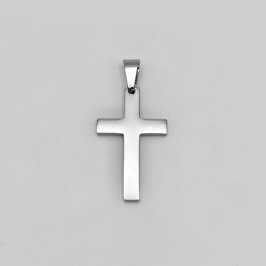 PDS-3440 - Plain Cross Pendant - Stainless Steel