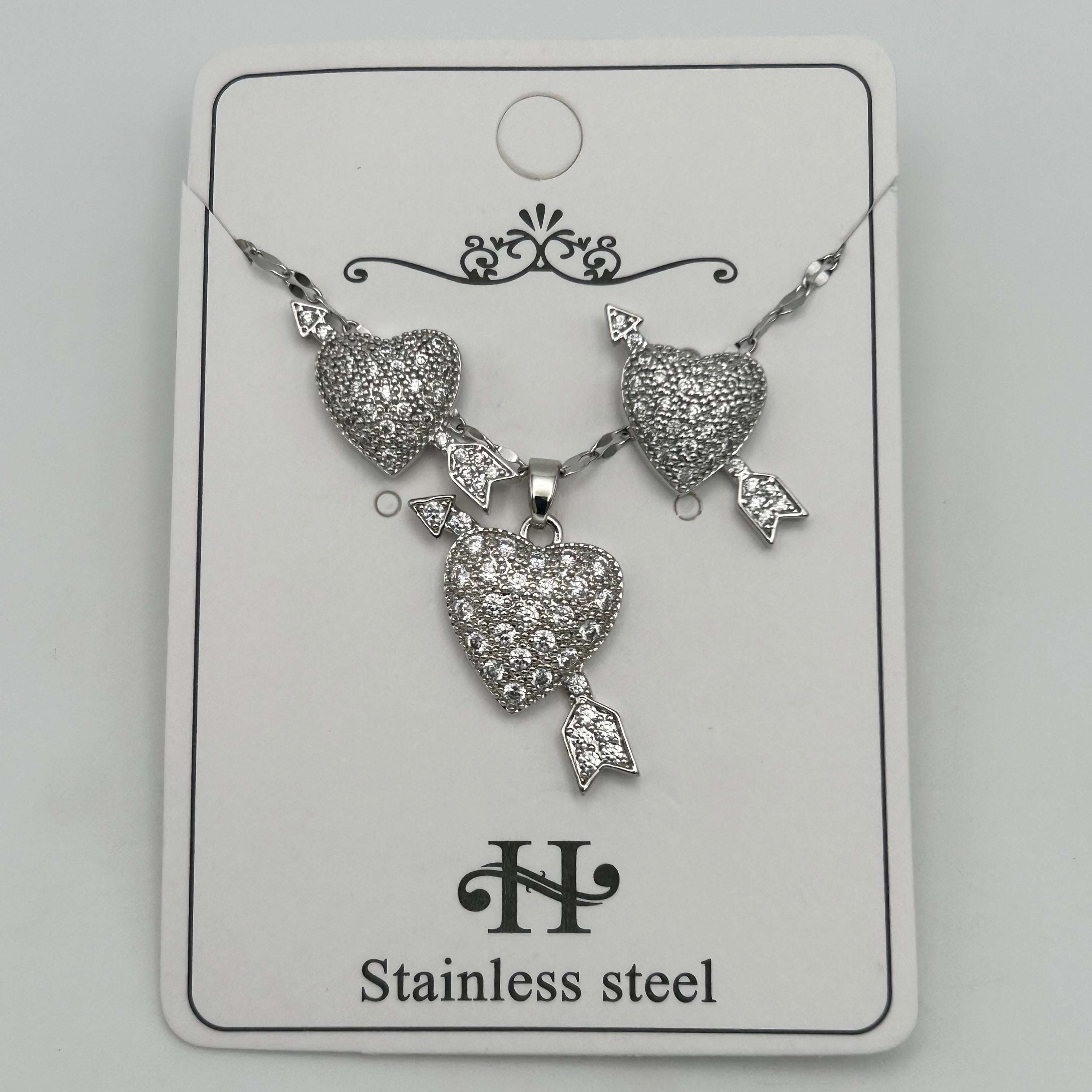 Set - Necklace and Earring - Gold Plated - SNEG-1048