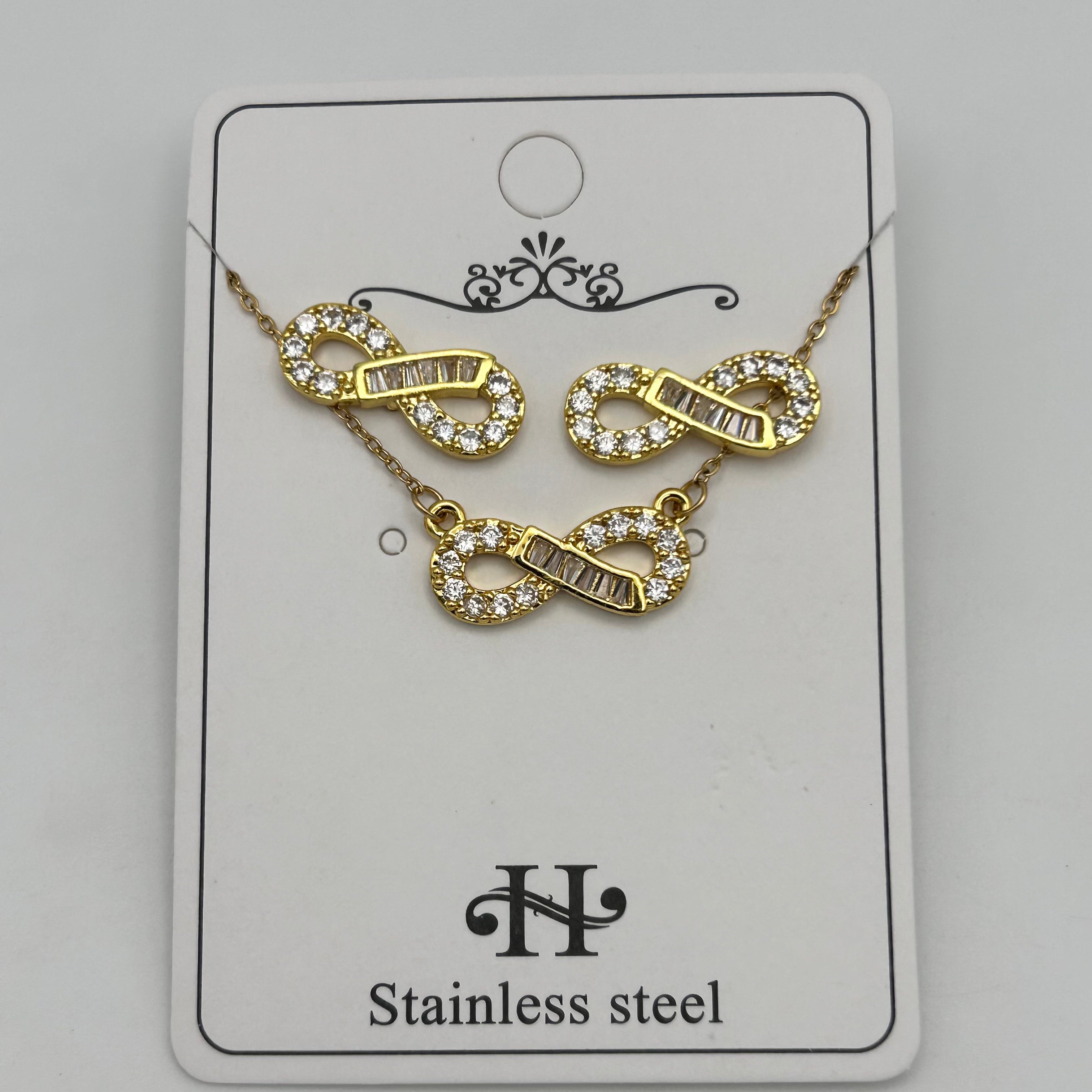 Set - Necklace and Earring - Gold Plated - SNEG-1070