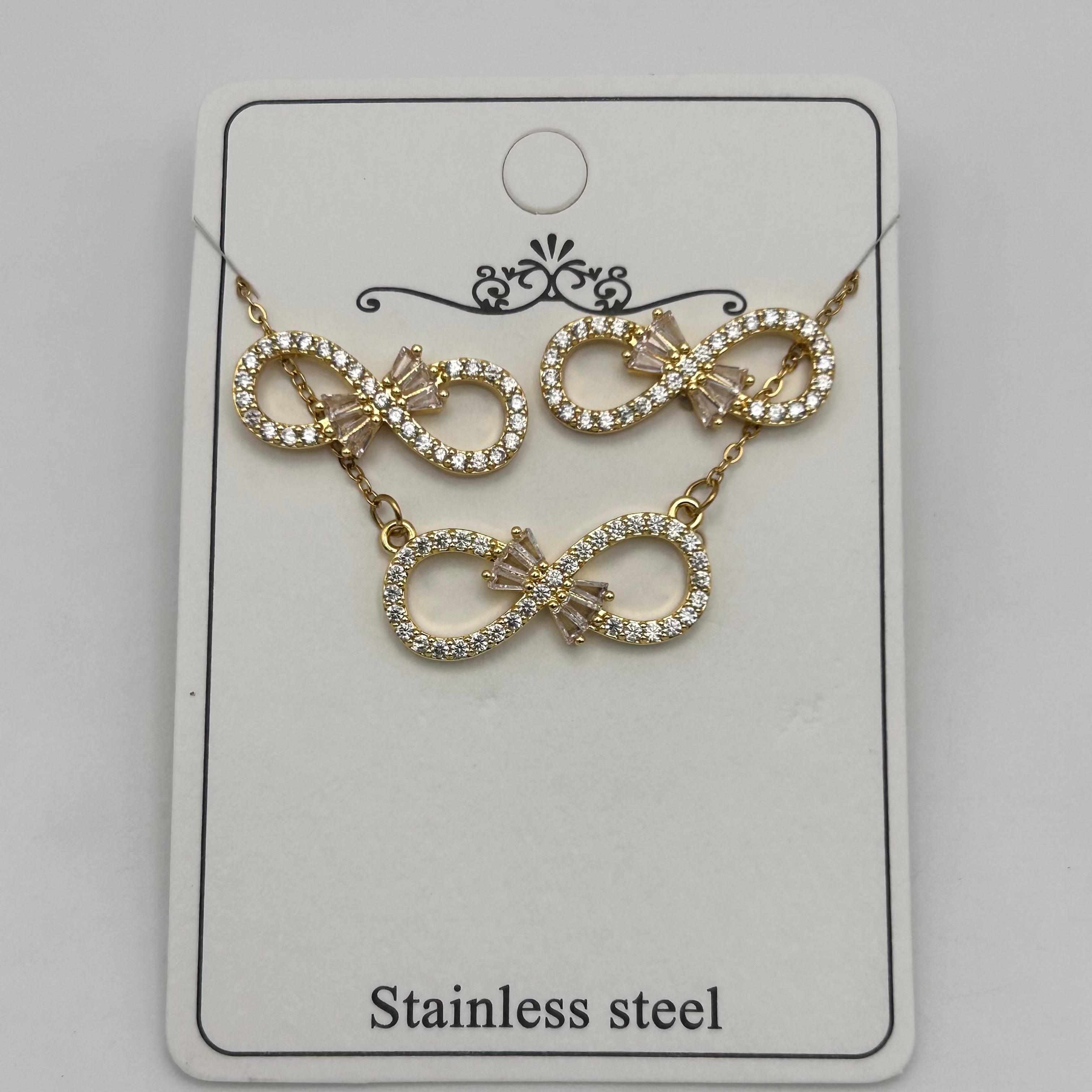 Set - Necklace and Earring - Gold Plated - SNEG-1072