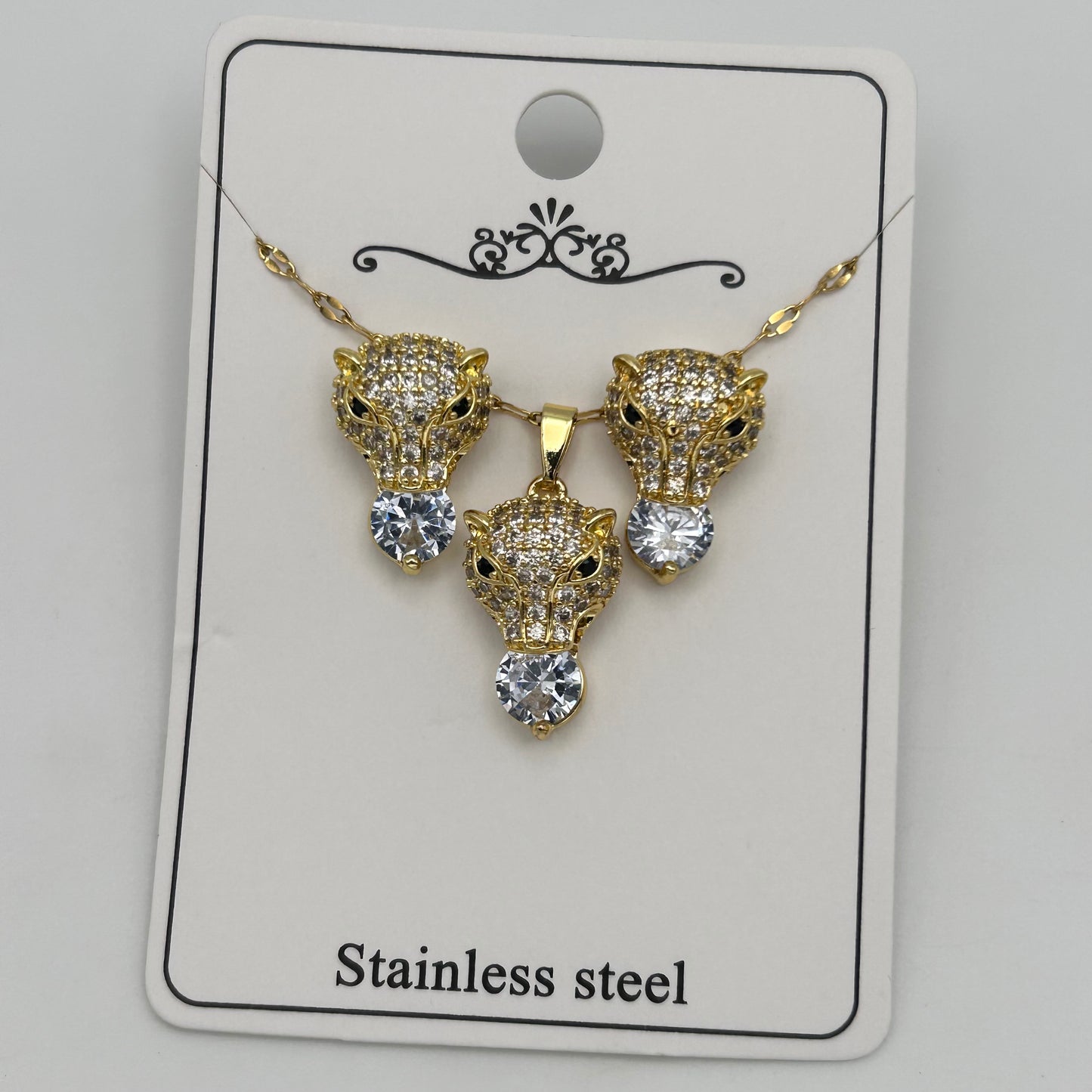 Set - Necklace and Earring - Gold Plated - SNEG-1075