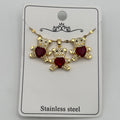 Set - Necklace and Earring - Gold Plated - SNEG-1076