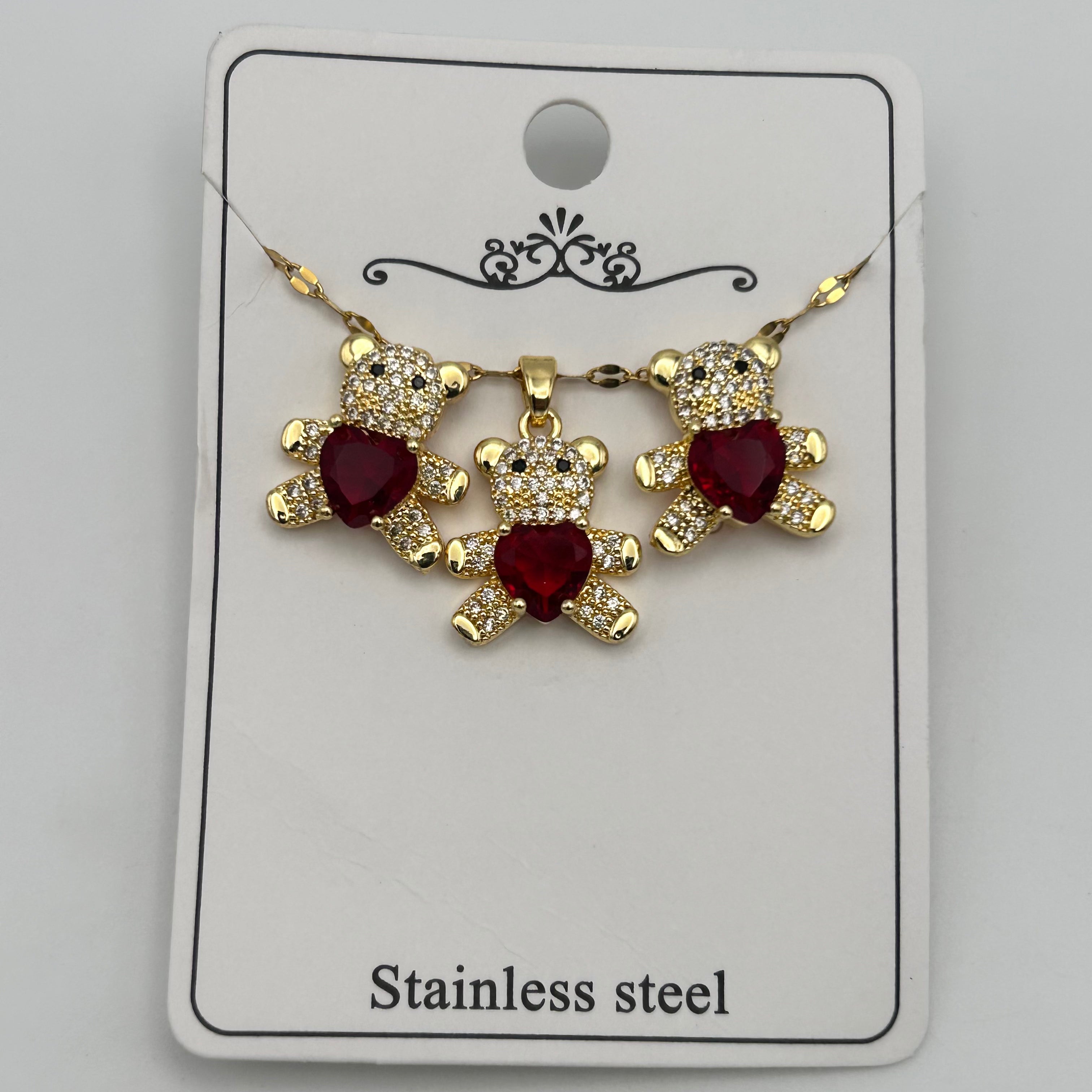 Set - Necklace and Earring - Gold Plated - SNEG-1076