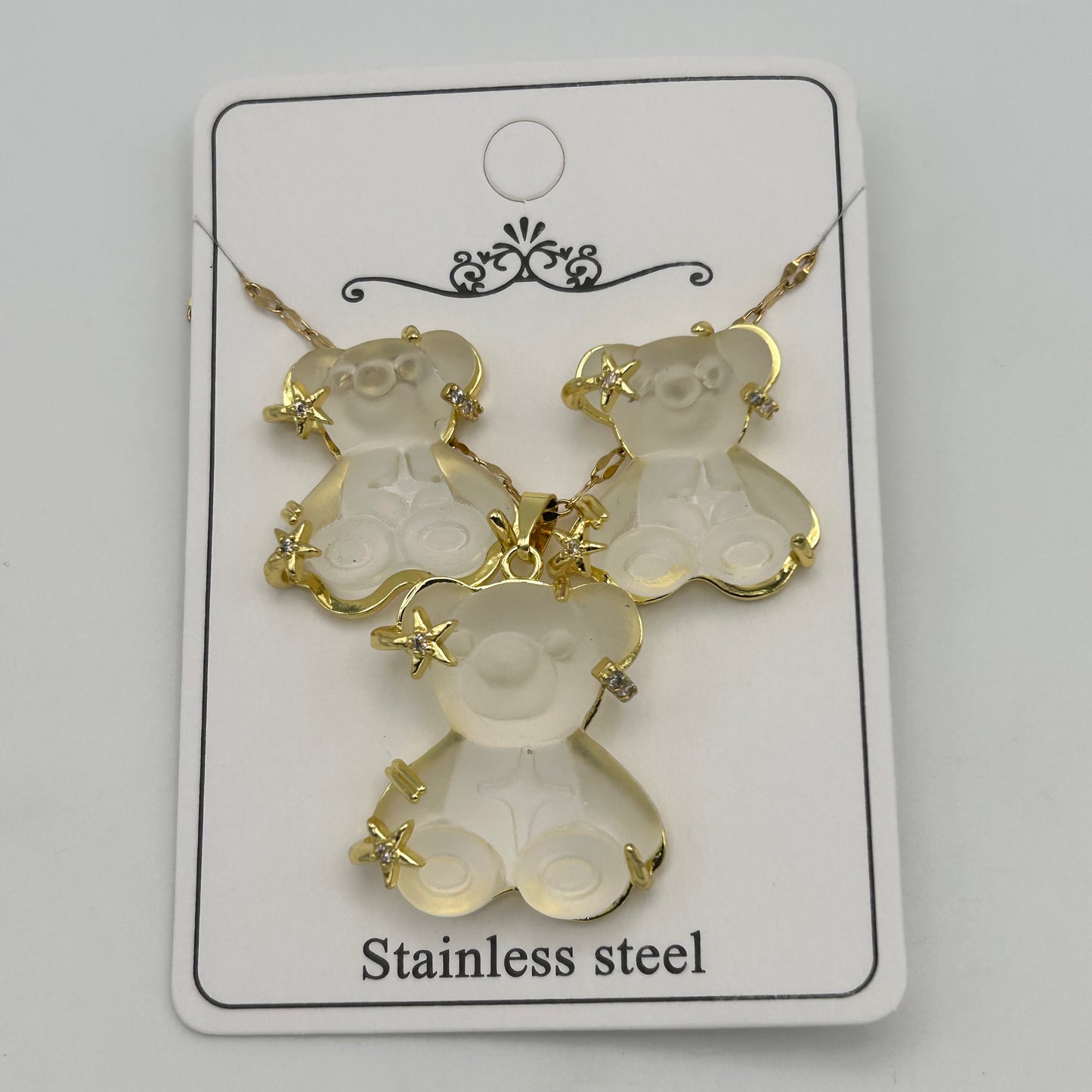 Set - Necklace and Earring - Gold Plated - SNEG-1079