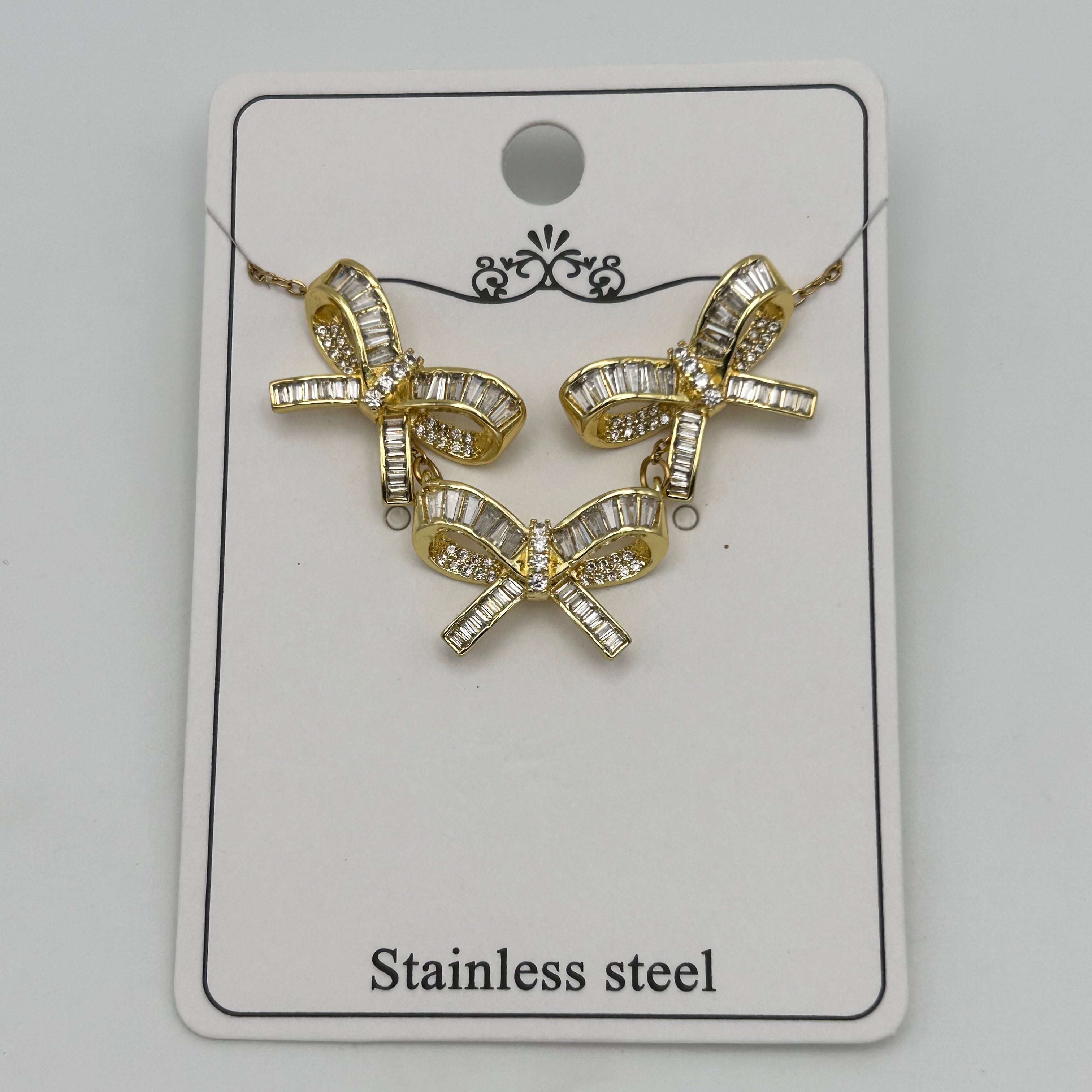 Set - Necklace and Earring - Gold Plated - SNEG-1081