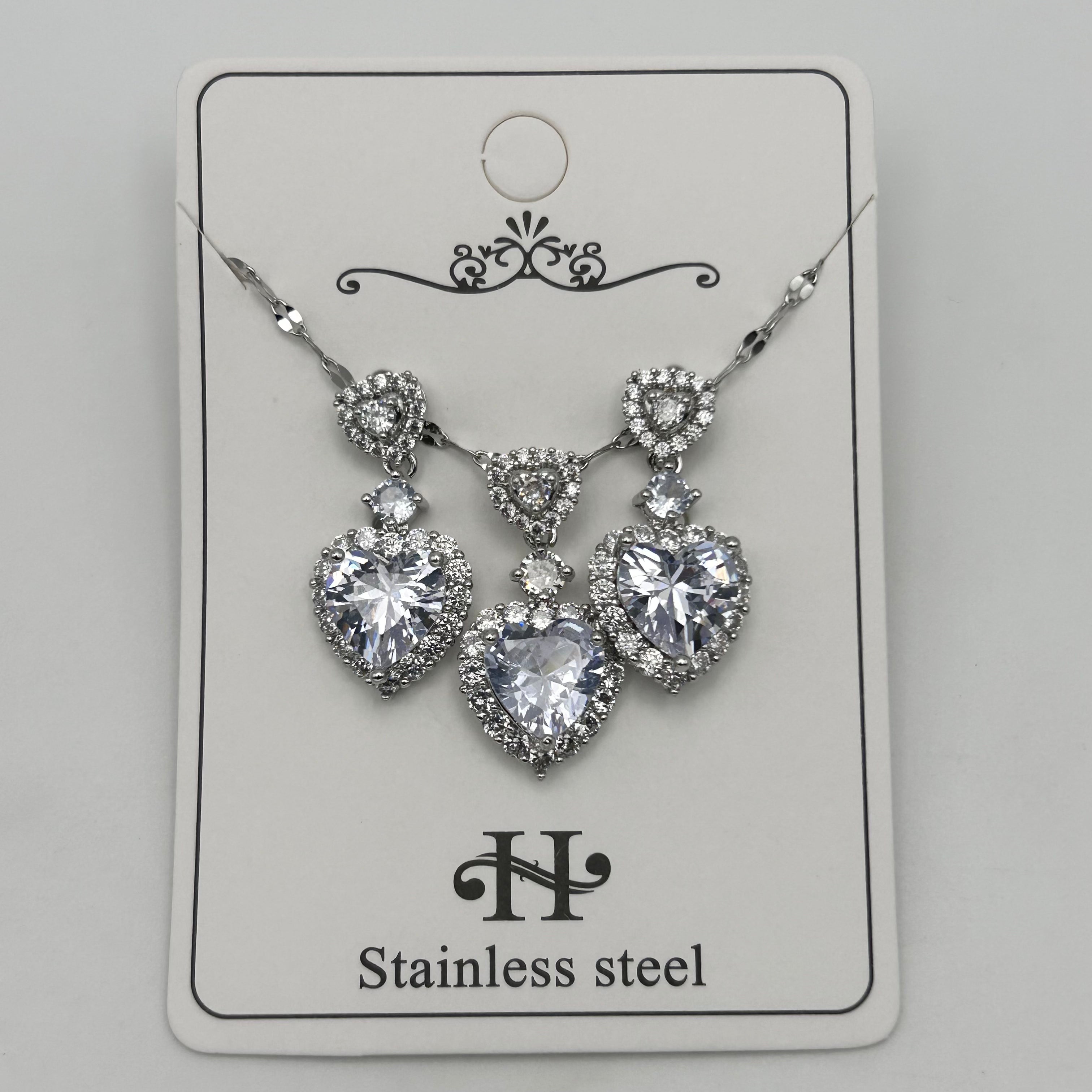 Set - Necklace and Earring - Gold Plated - SNEG-1083