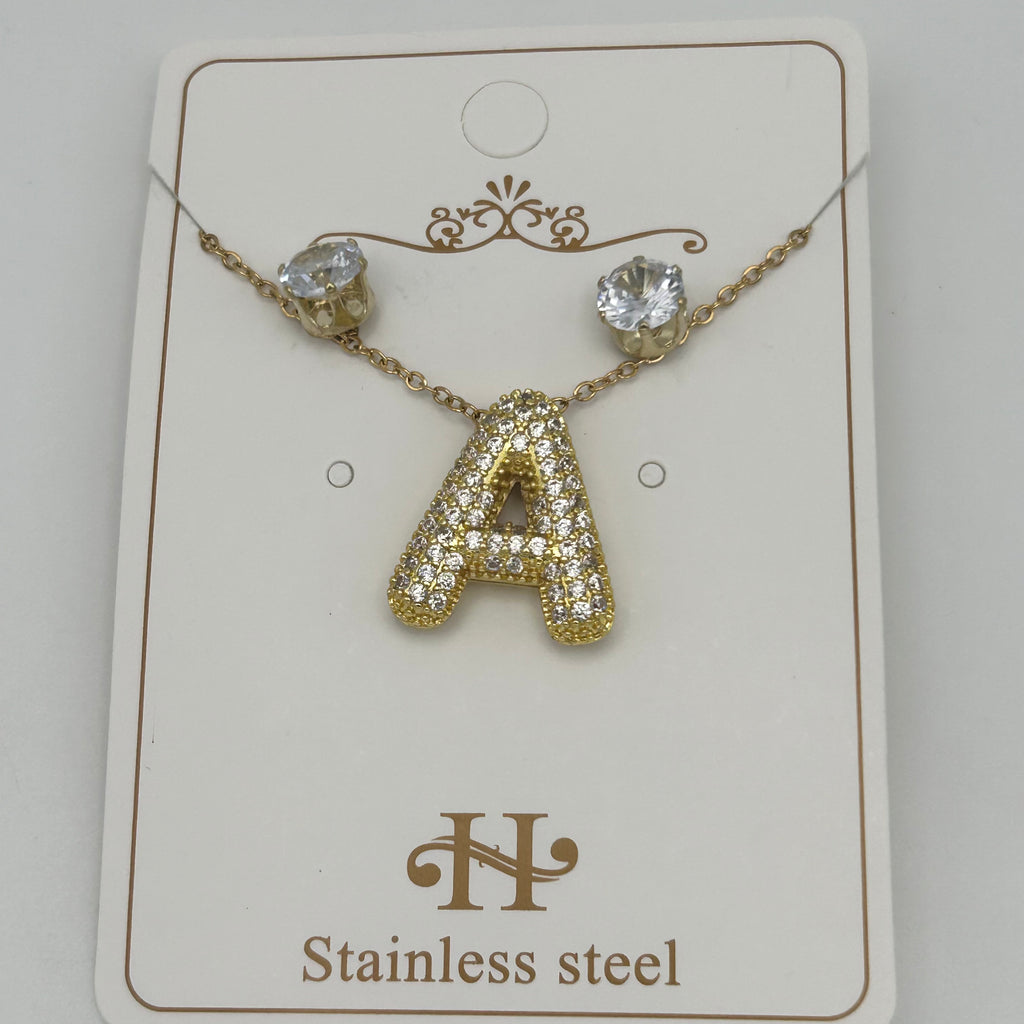 Set - Necklace and Earring - Gold Plated - SNEG-1092