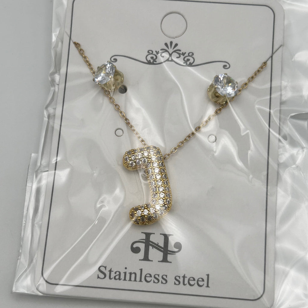 Set - Necklace and Earring - Gold Plated - SNEG-1092