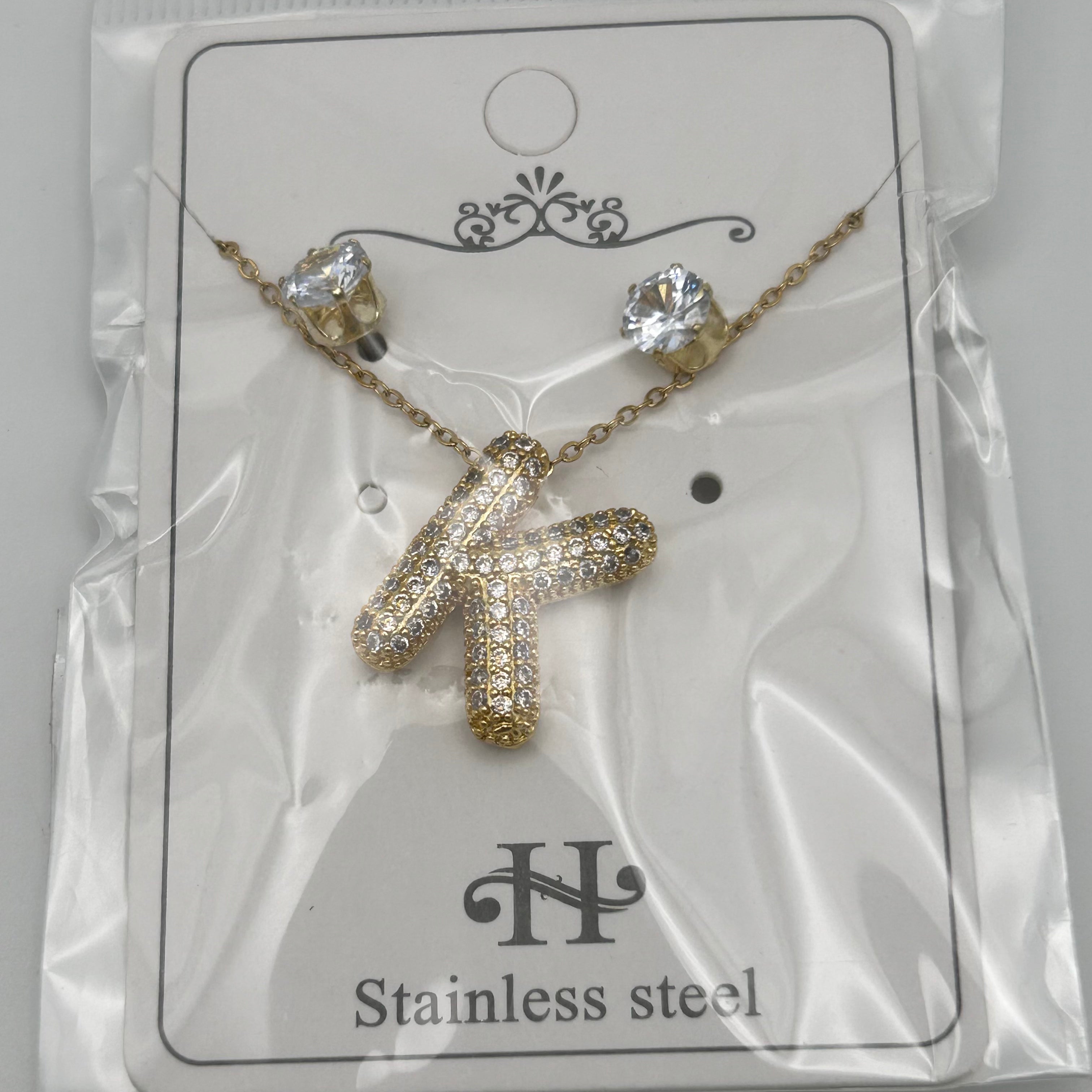 Set - Necklace and Earring - Gold Plated - SNEG-1092