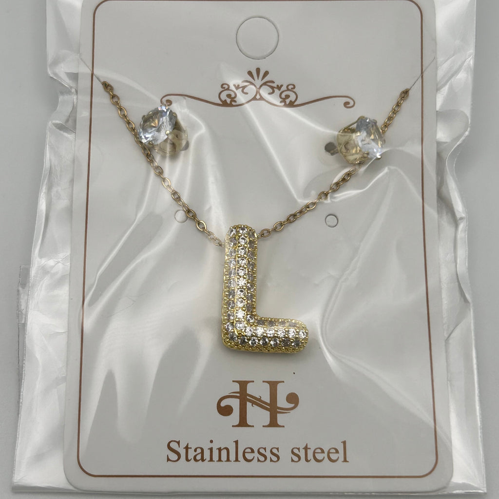 Set - Necklace and Earring - Gold Plated - SNEG-1092