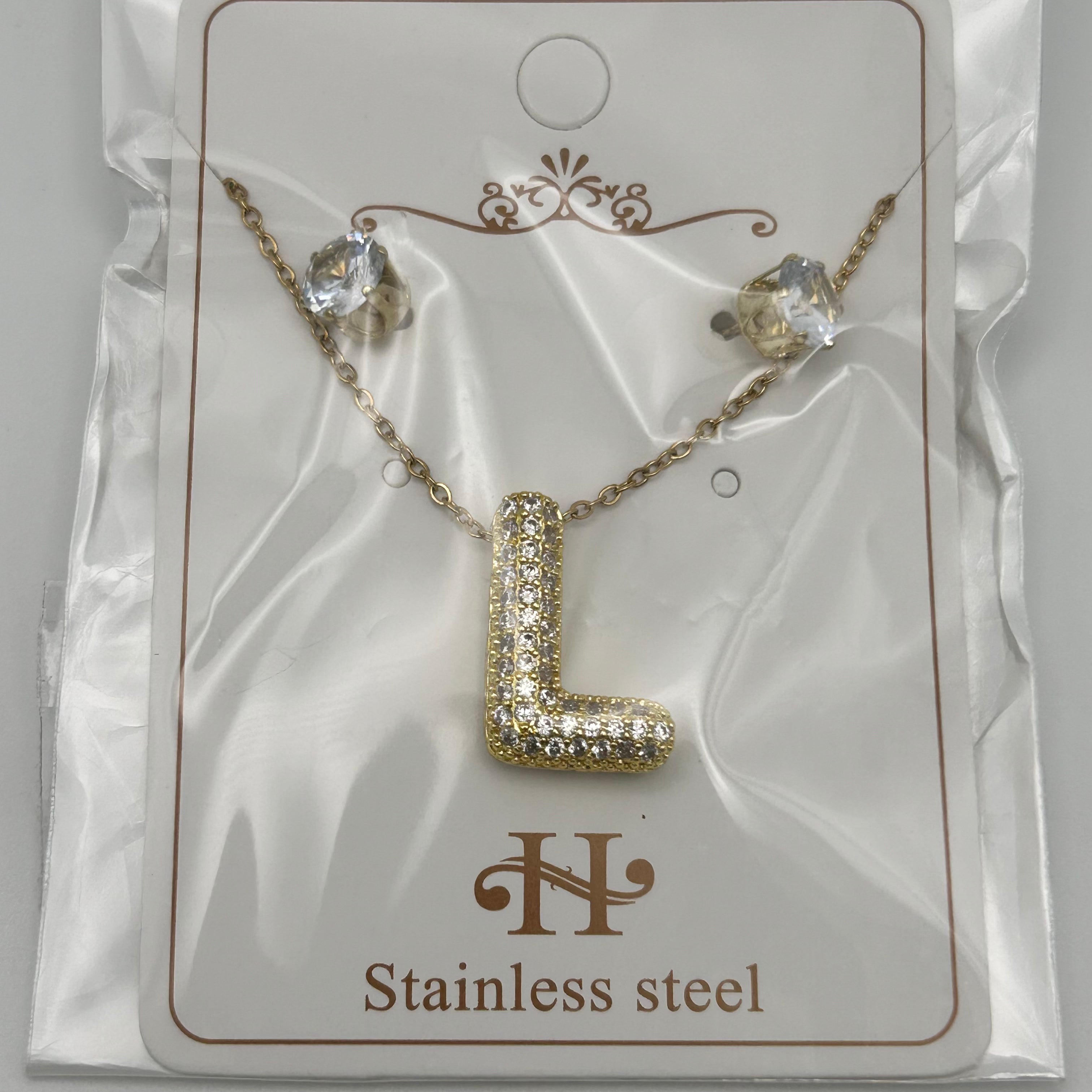 Set - Necklace and Earring - Gold Plated - SNEG-1092