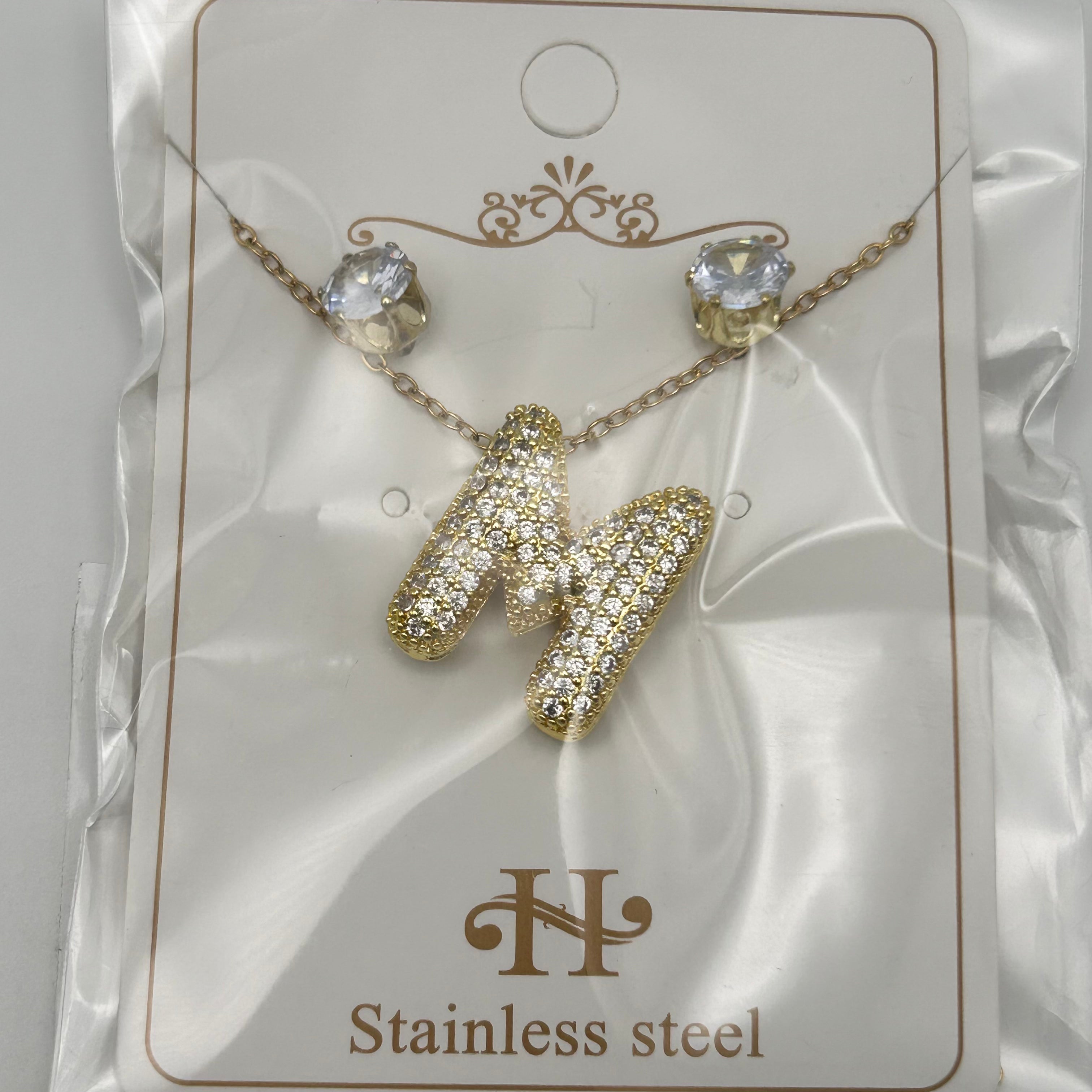 Set - Necklace and Earring - Gold Plated - SNEG-1092