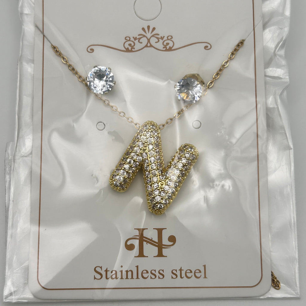 Set - Necklace and Earring - Gold Plated - SNEG-1092