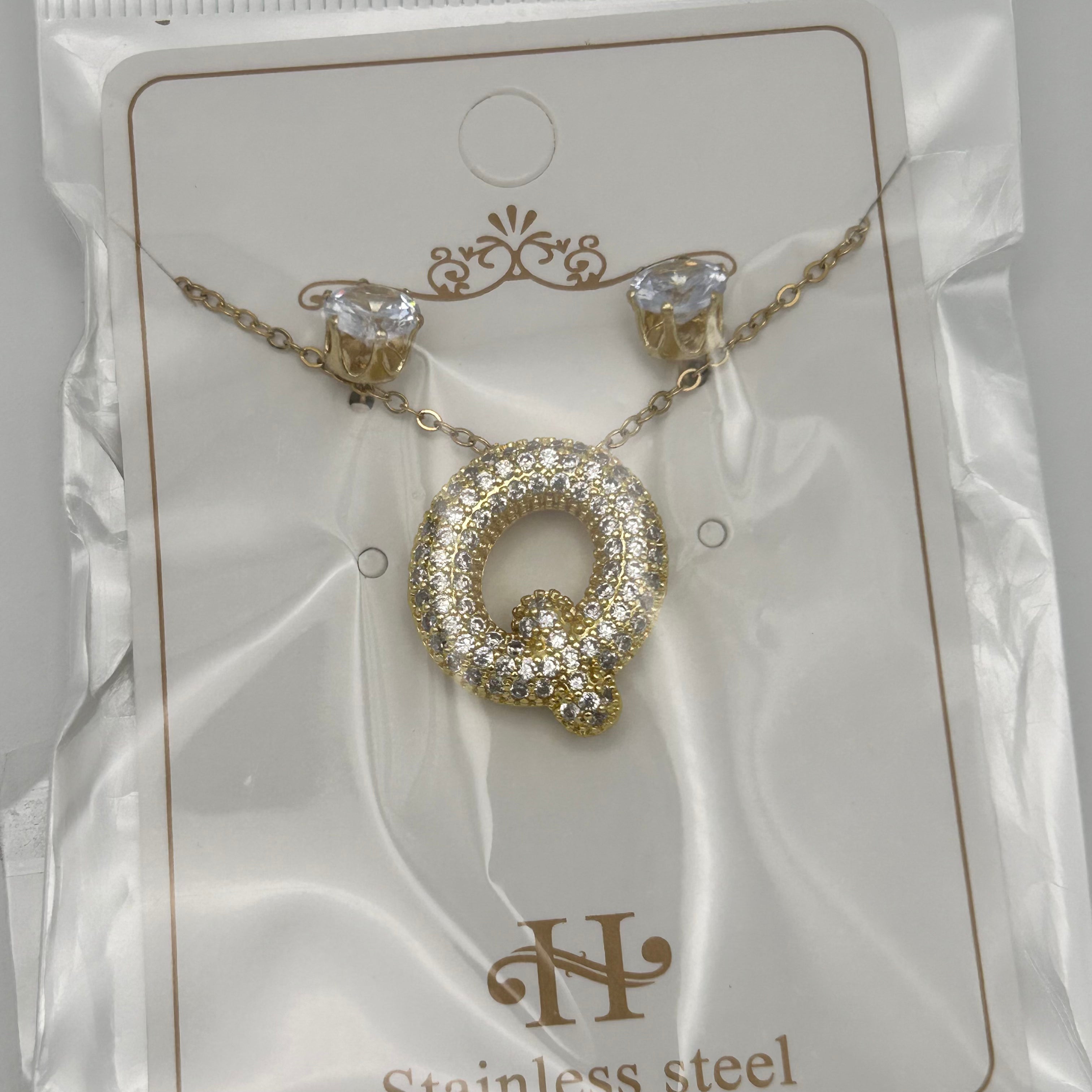 Set - Necklace and Earring - Gold Plated - SNEG-1092