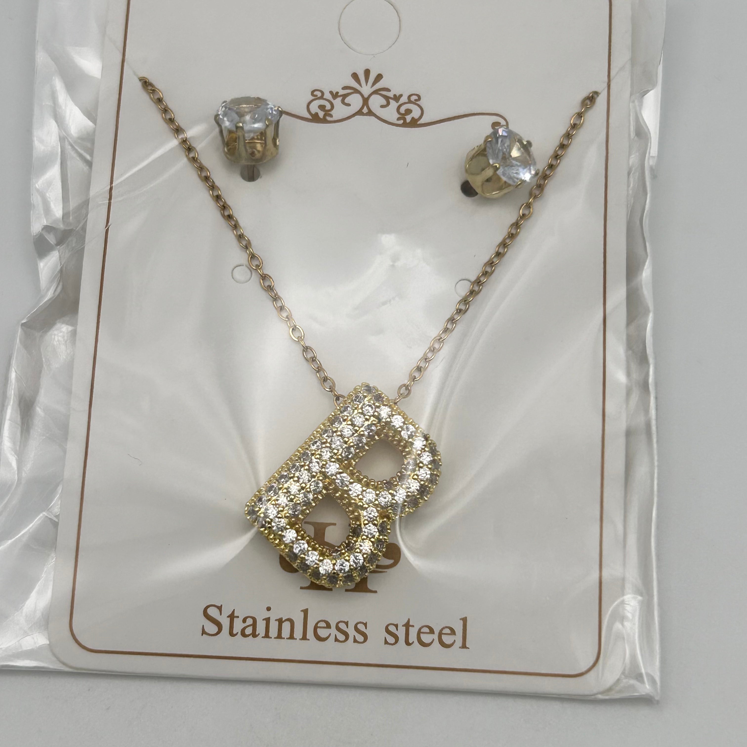 Set - Necklace and Earring - Gold Plated - SNEG-1092