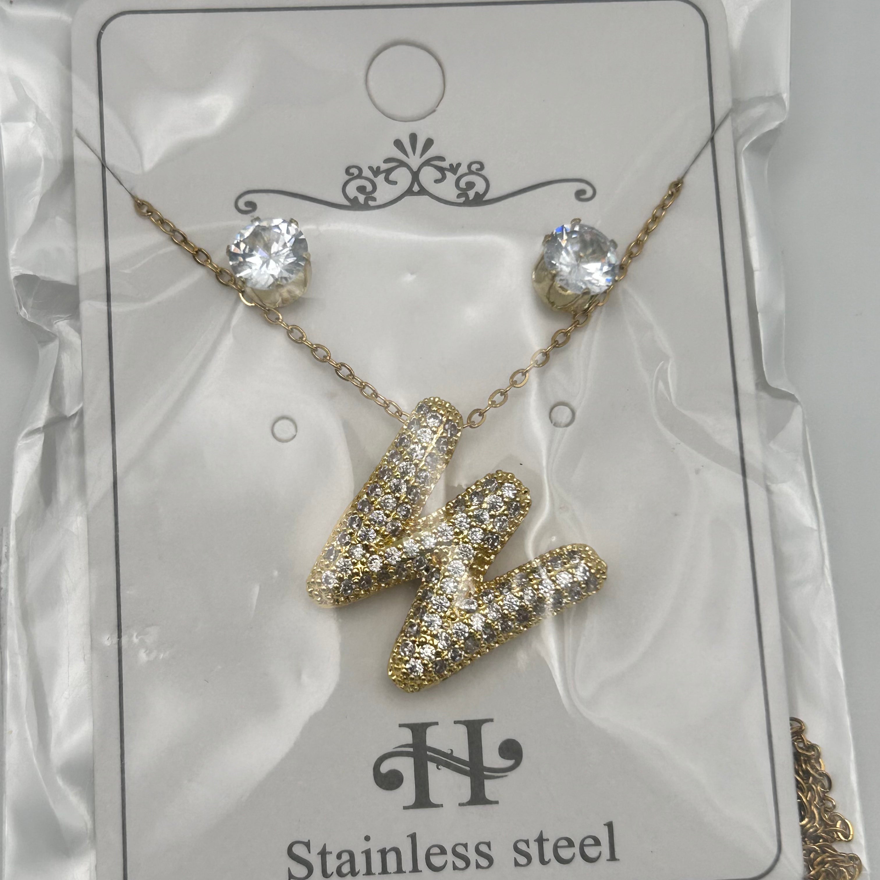 Set - Necklace and Earring - Gold Plated - SNEG-1092