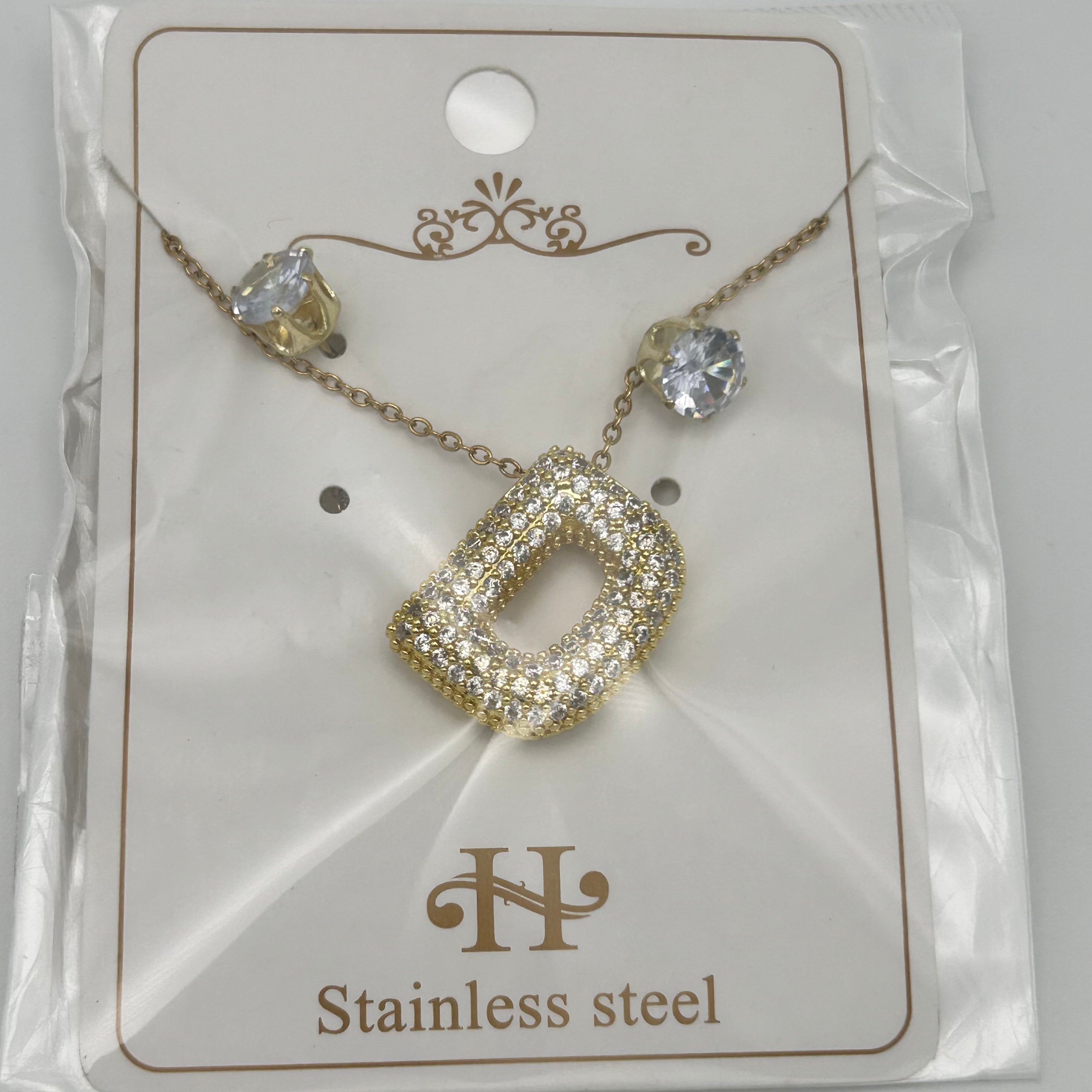 Set - Necklace and Earring - Gold Plated - SNEG-1092