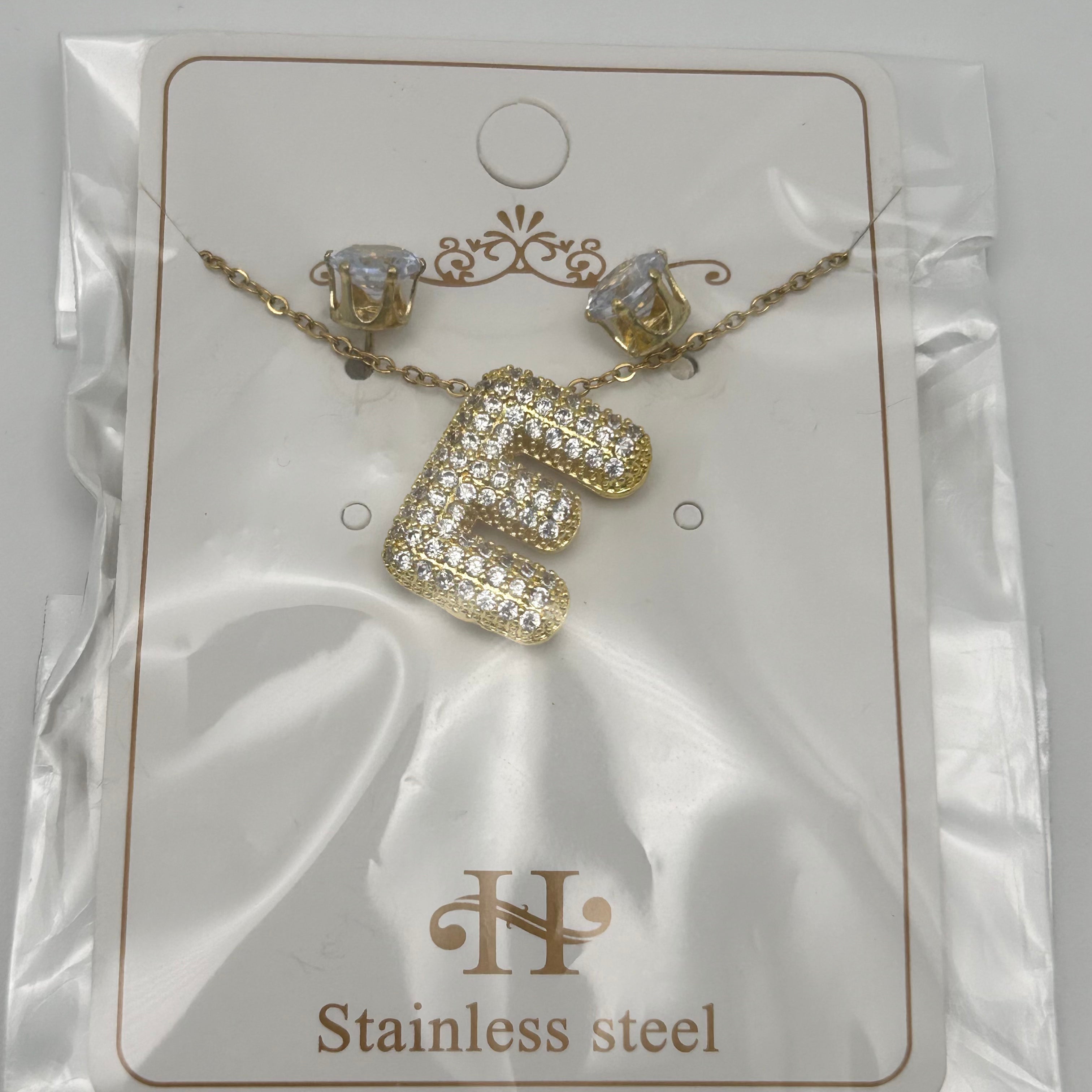 Set - Necklace and Earring - Gold Plated - SNEG-1092