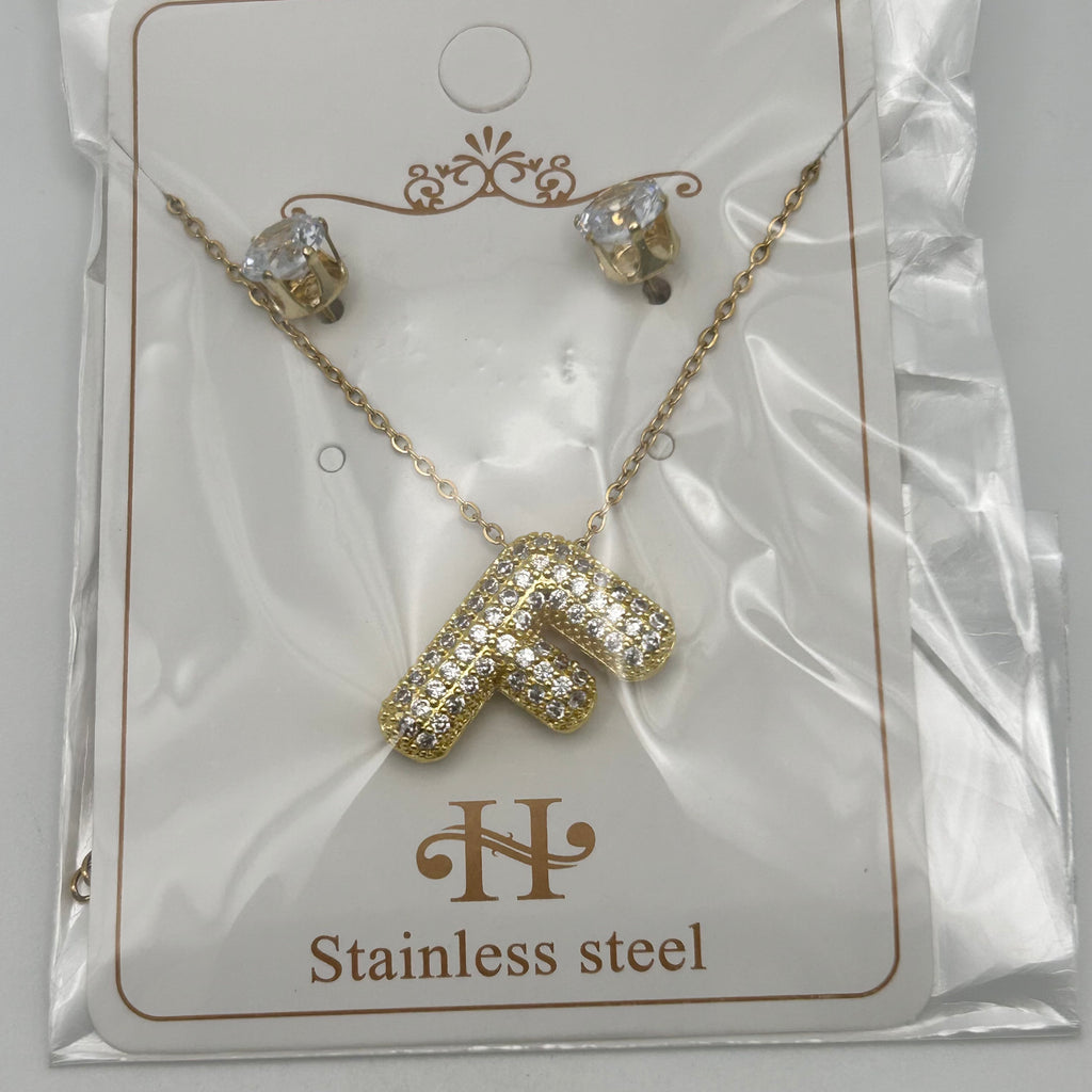 Set - Necklace and Earring - Gold Plated - SNEG-1092