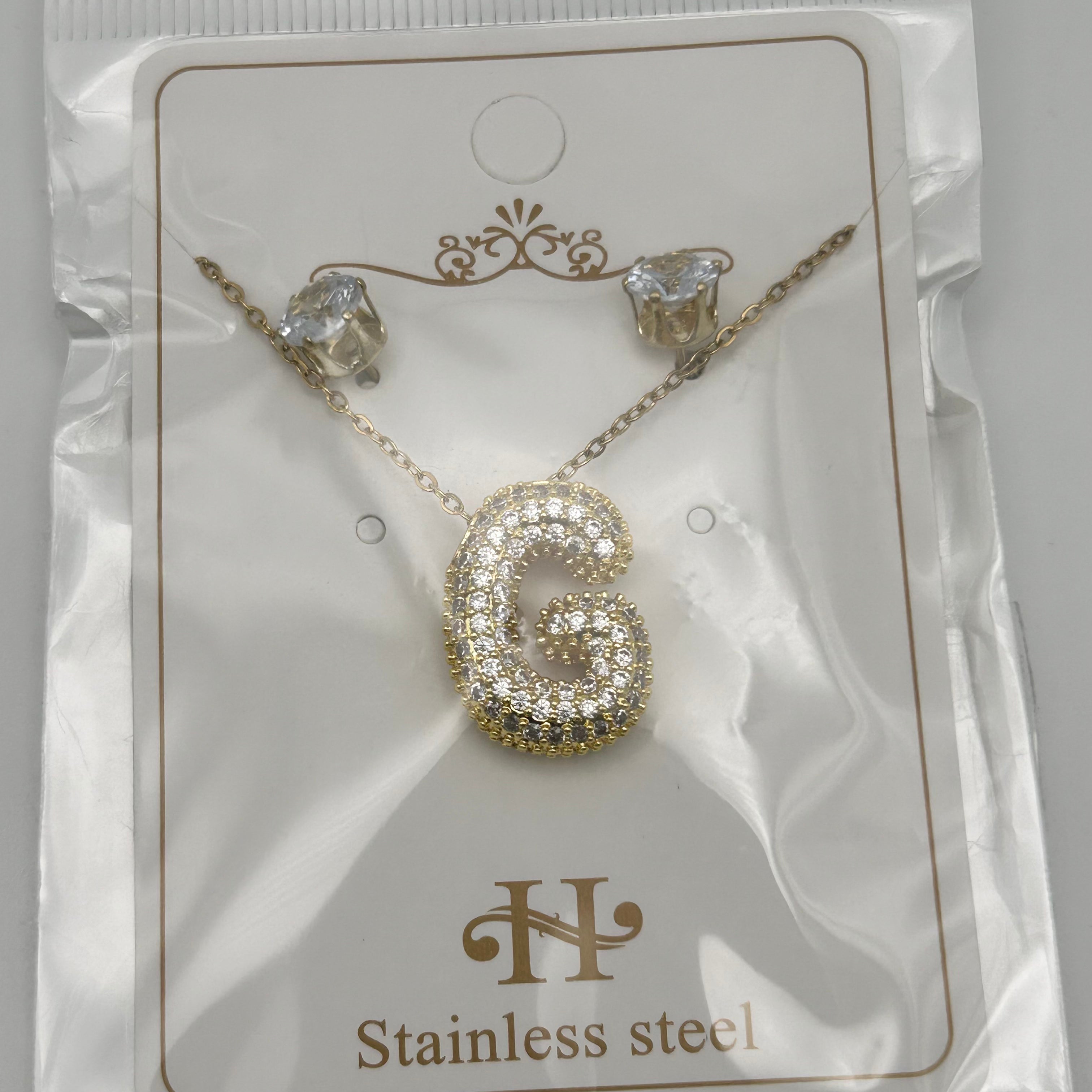Set - Necklace and Earring - Gold Plated - SNEG-1092