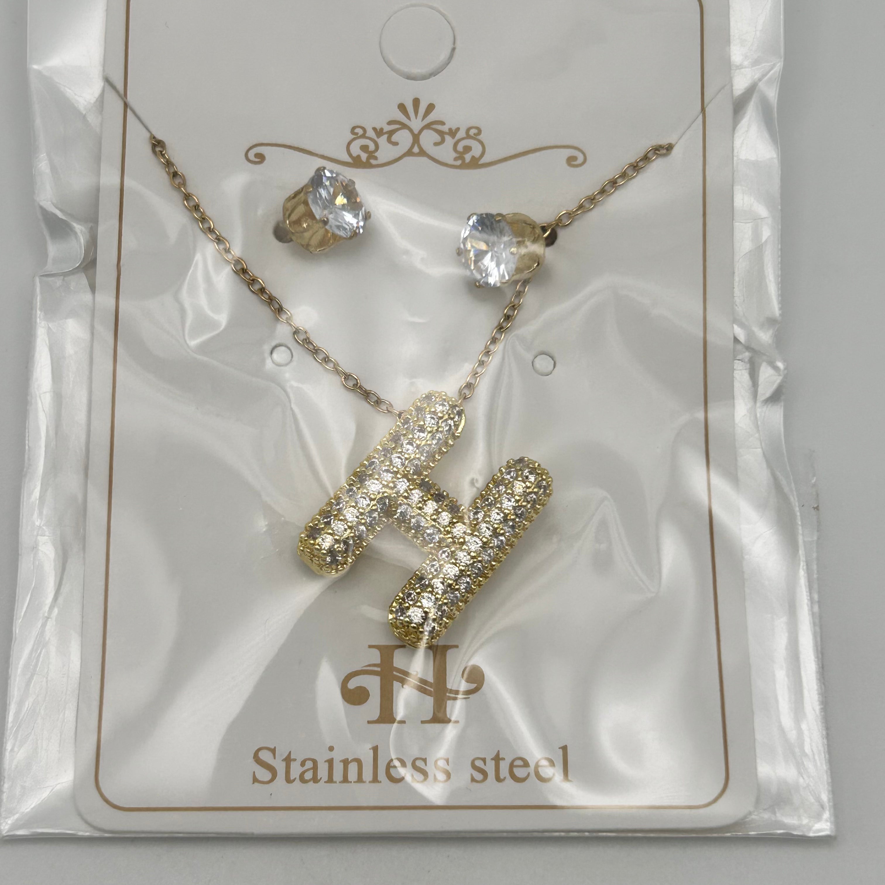 Set - Necklace and Earring - Gold Plated - SNEG-1092